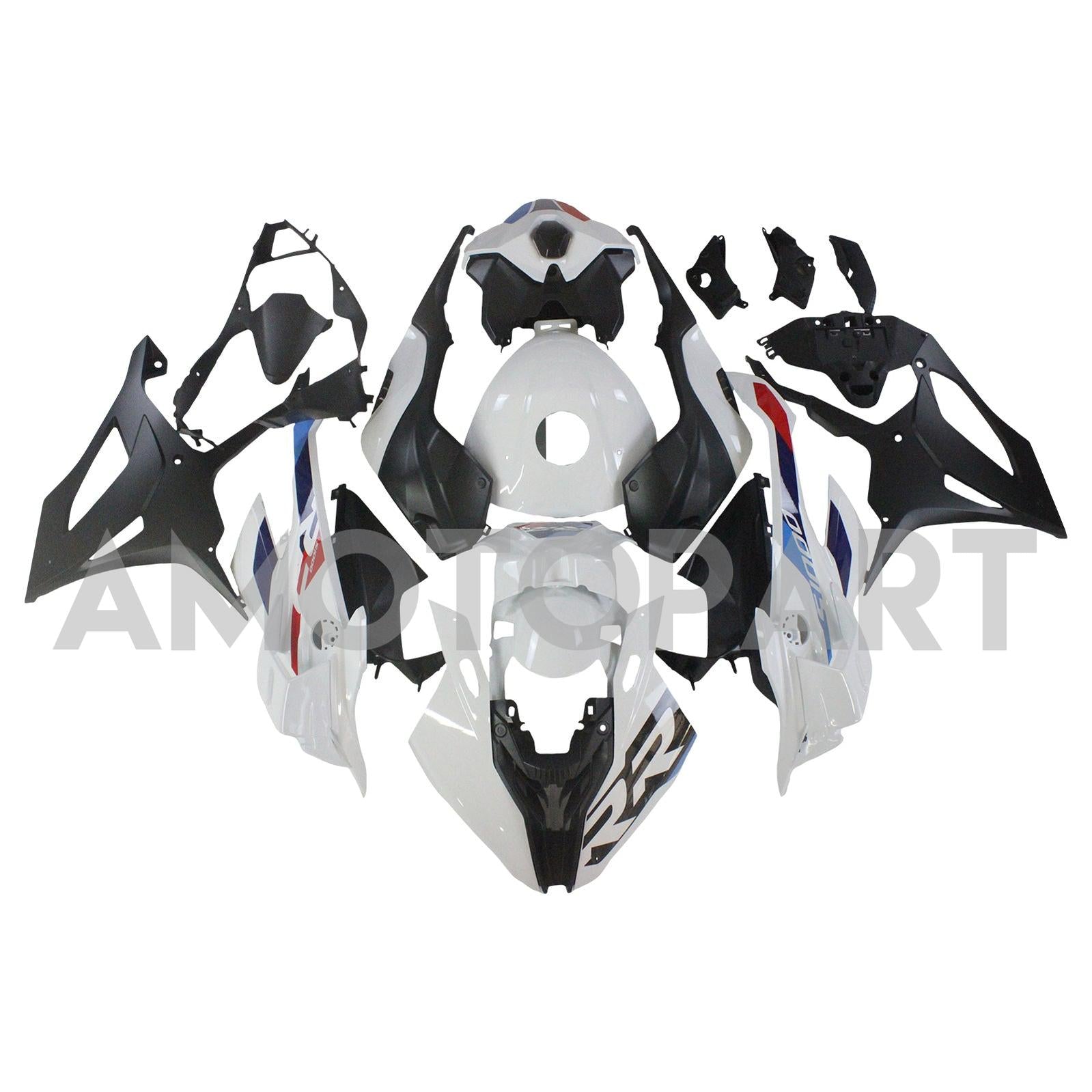 Amotopart 2023-2024 S1000RR BMW Rouge&Kit de carénage Blue Style3