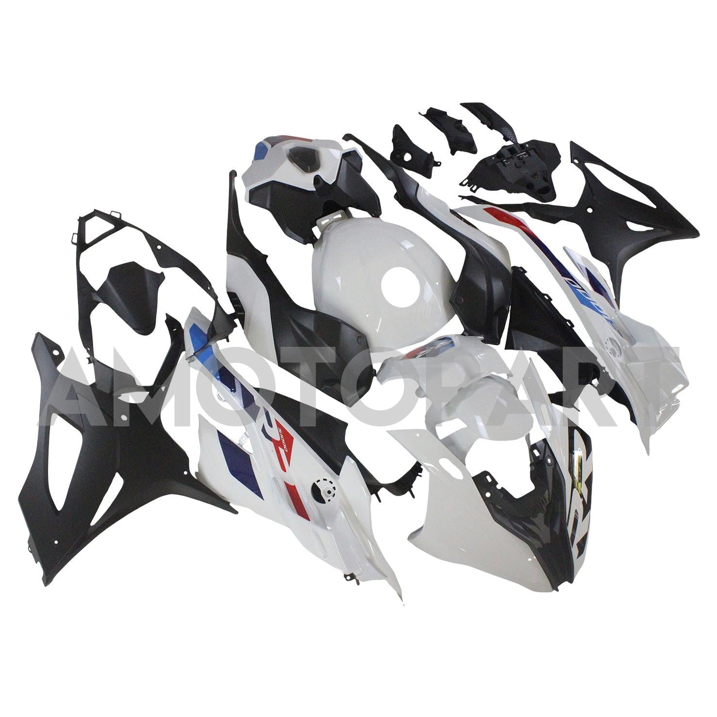 Amotopart 2023-2024 S1000RR BMW Rouge&Kit de carénage Blue Style3