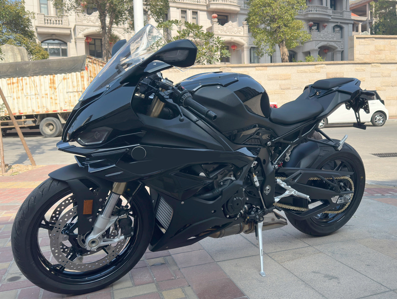 Amotopart 2023–2024 S1000RR BMW schwarzes Verkleidungsset