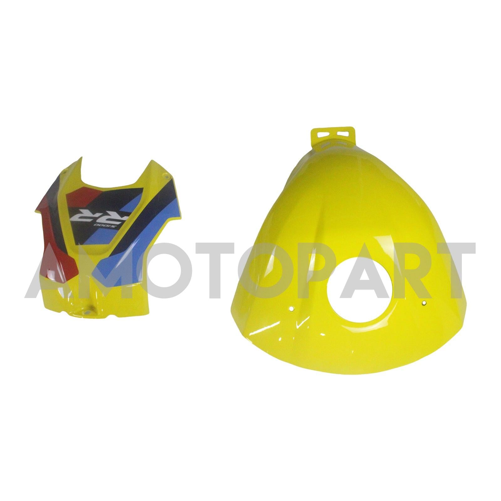 Amotopart 2023-2024 BMW S1000RR Carbon Fiber Black Yellow Fairing Kit