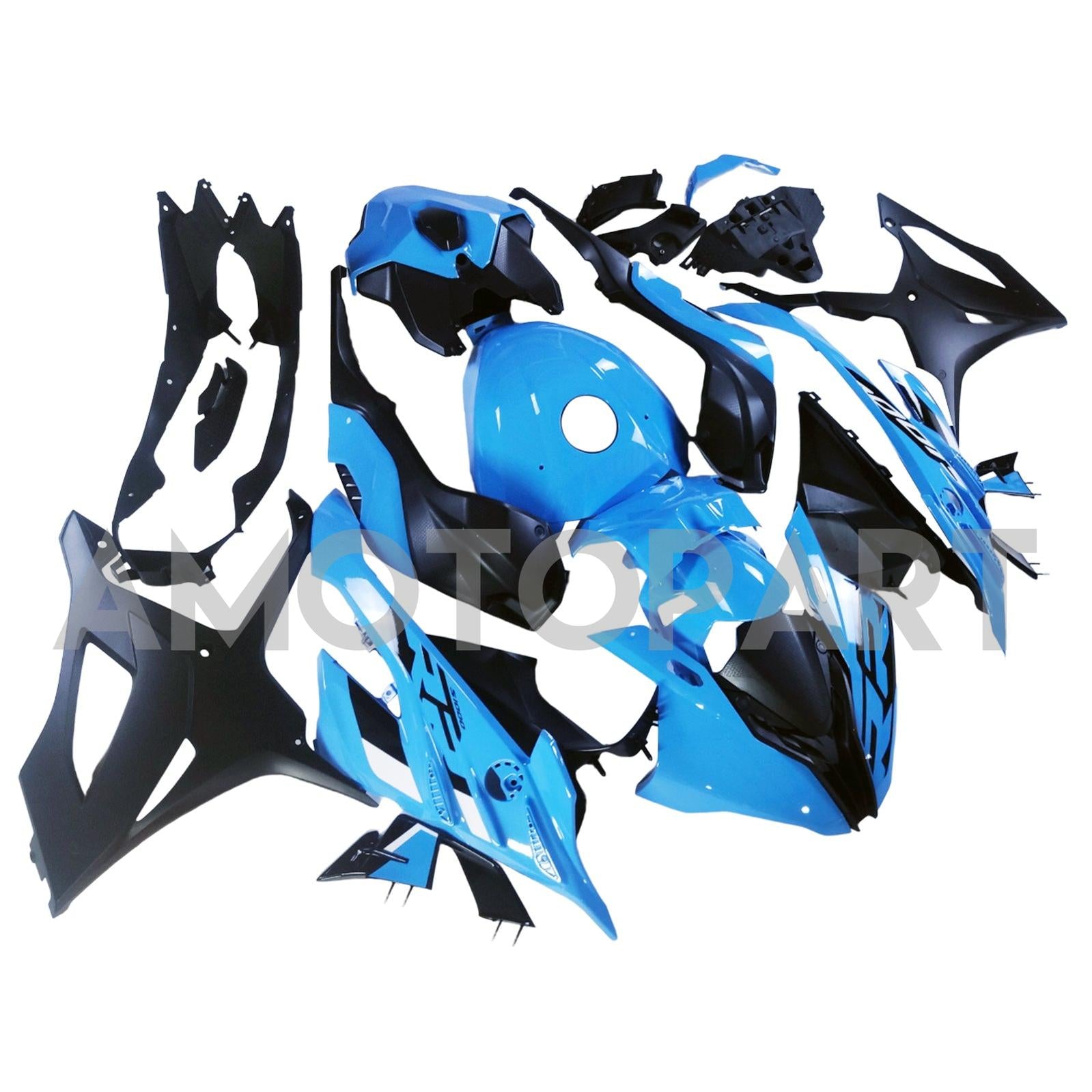 Amotopart 2023-2024 BMW S1000RR Blue Black Fairing Kit