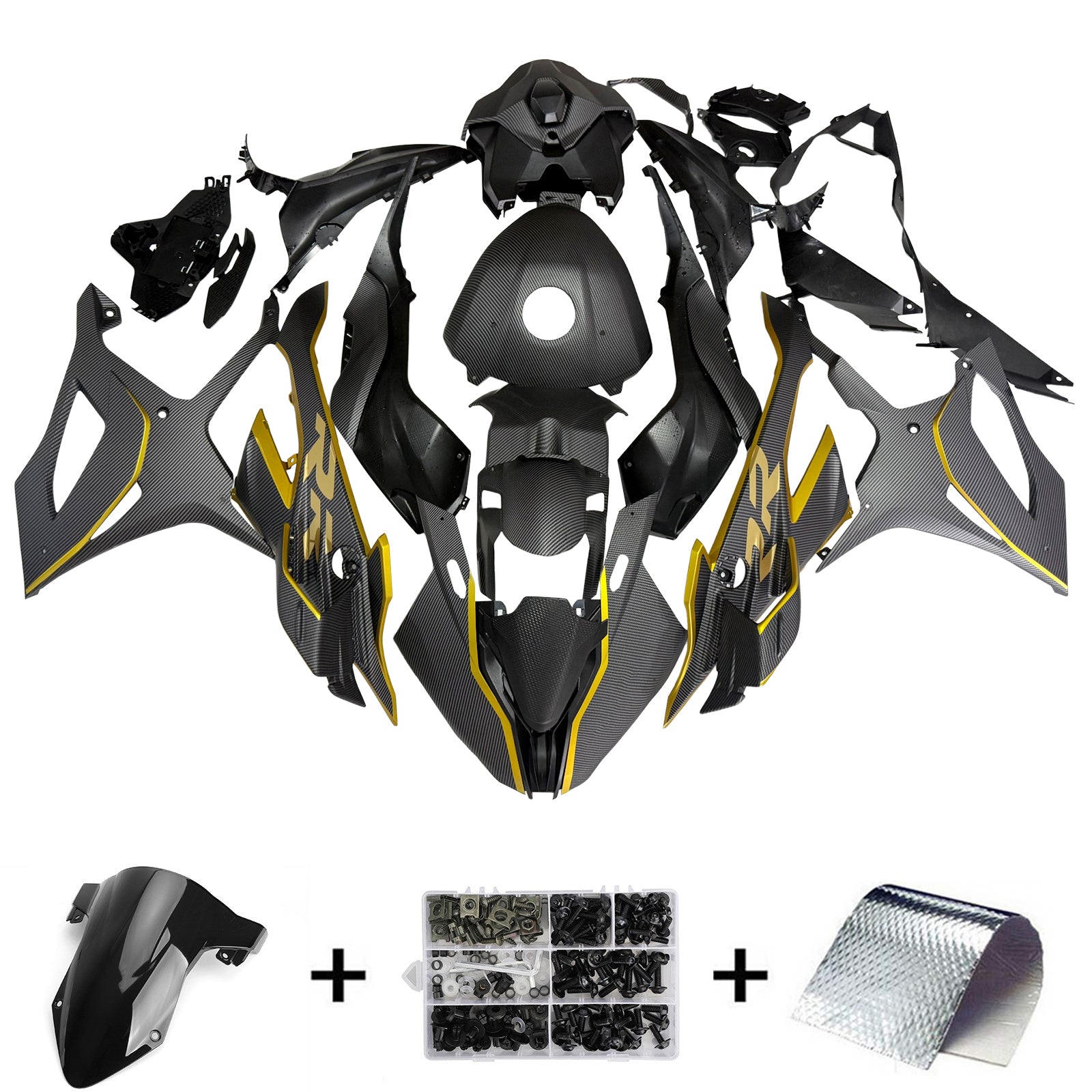 AMOTOPART 2023-2024 BMW S1000RR MOTEUR DE FAIR FIBRE DE CARBON