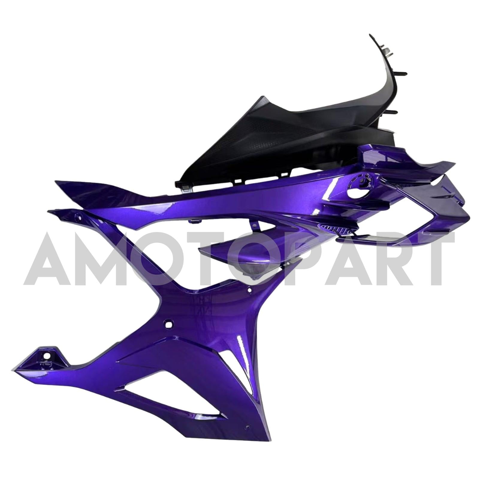 Amotopart 2023-2024 BMW S1000RR Glanzende zwarte paarse kuipkit
