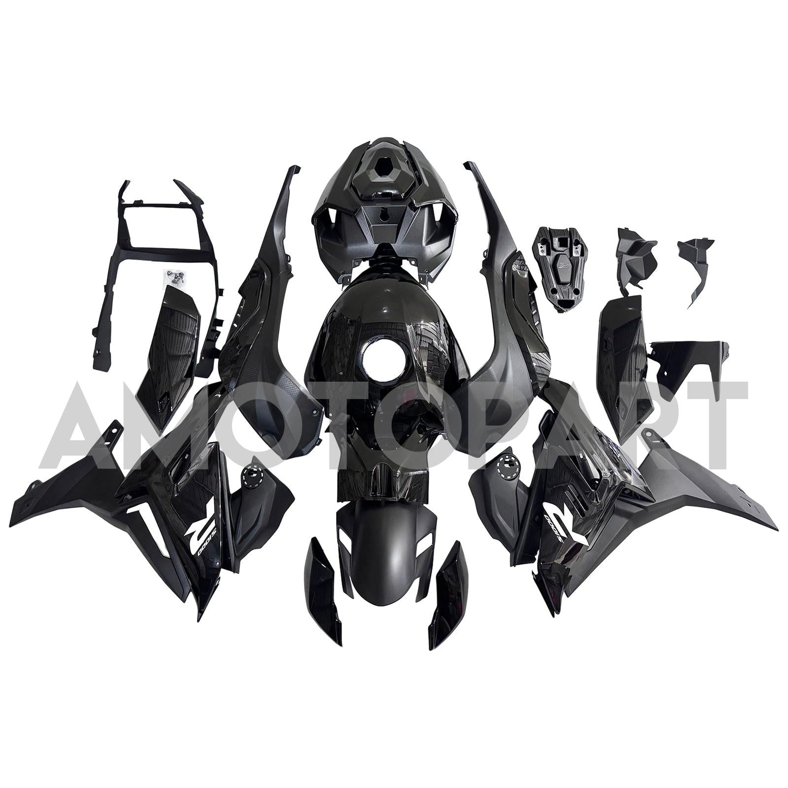 Amotopart 2021–2025 BMW S1000R schwarzes Verkleidungsset