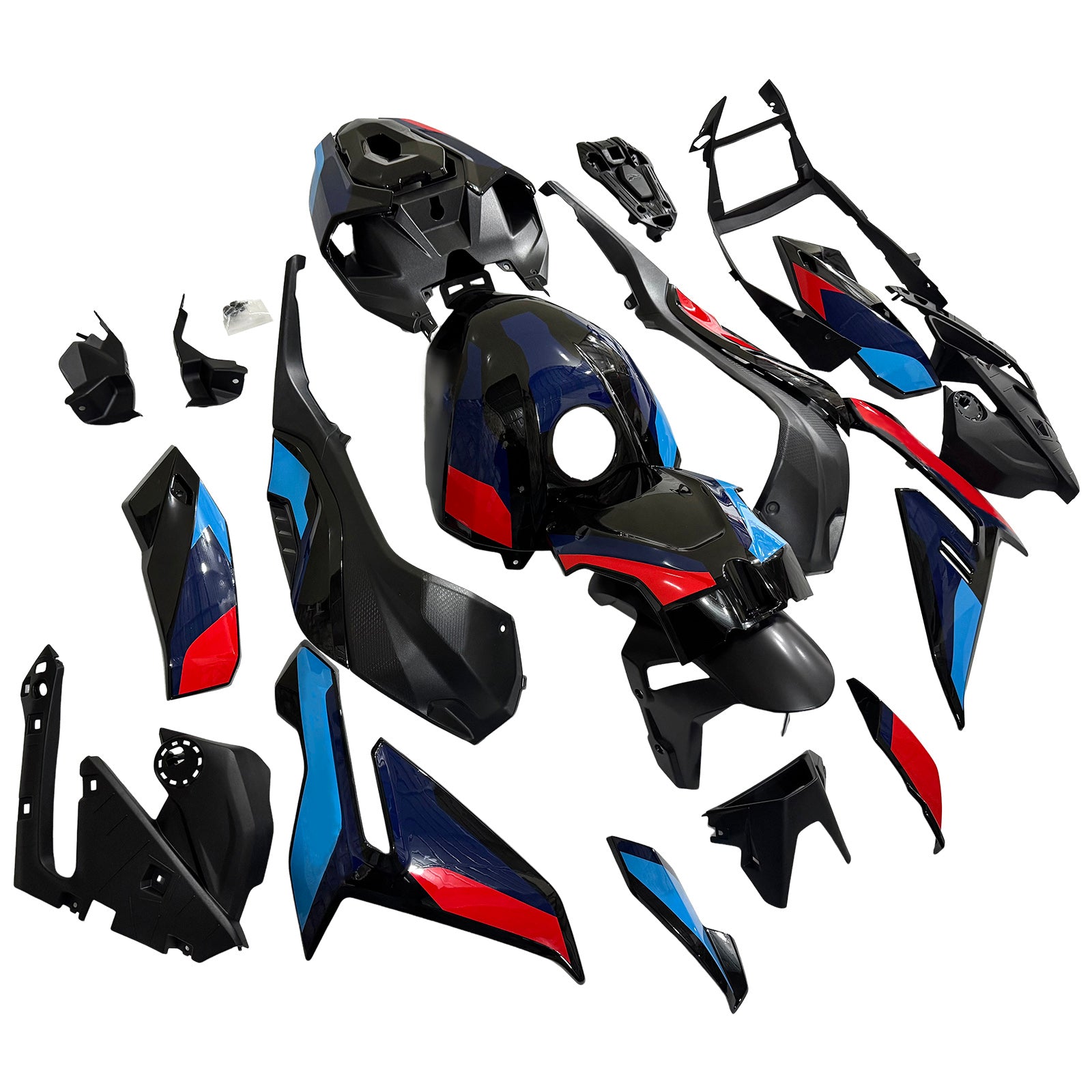 Amotopart 2021-2025 BMW S1000R Black Blue Fairing Kit