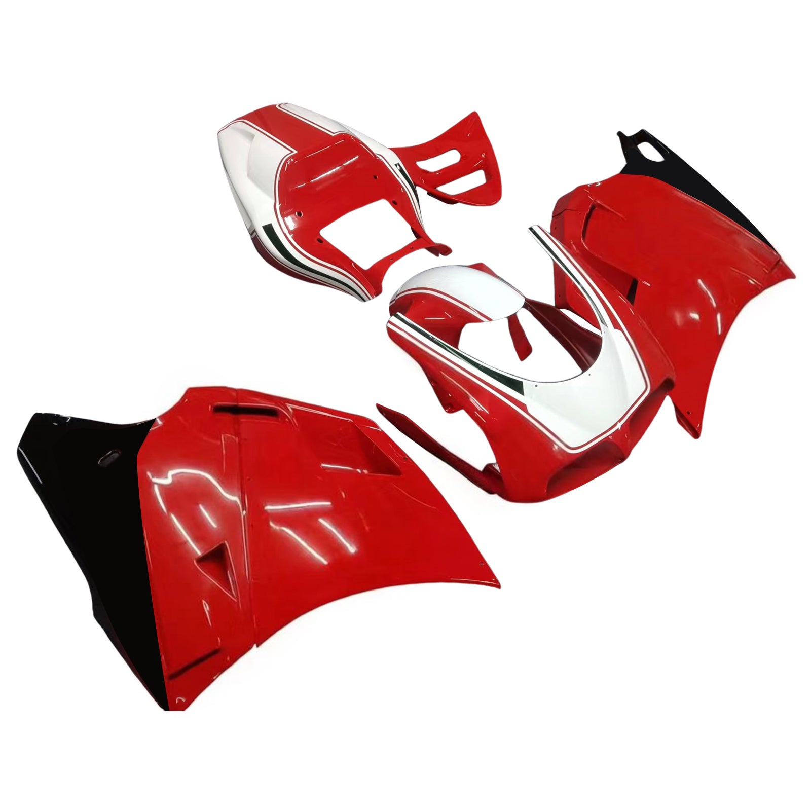 Amotopart Ducati 748/916/996/998 1996–2002 rotes Style4-Verkleidungsset