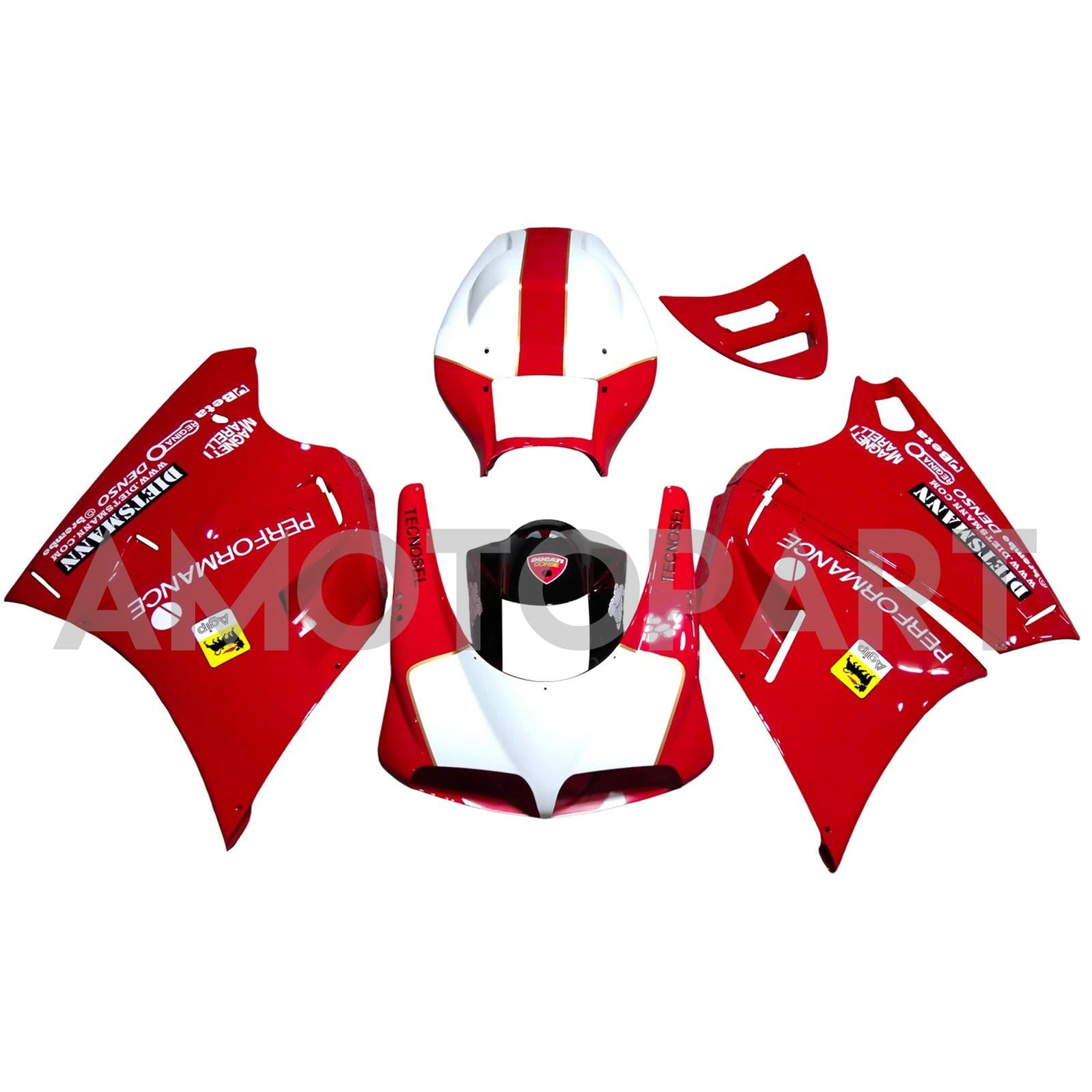 Amotopart 1996-2002 Ducati 748/916/996/998 Red White Fairing Kit