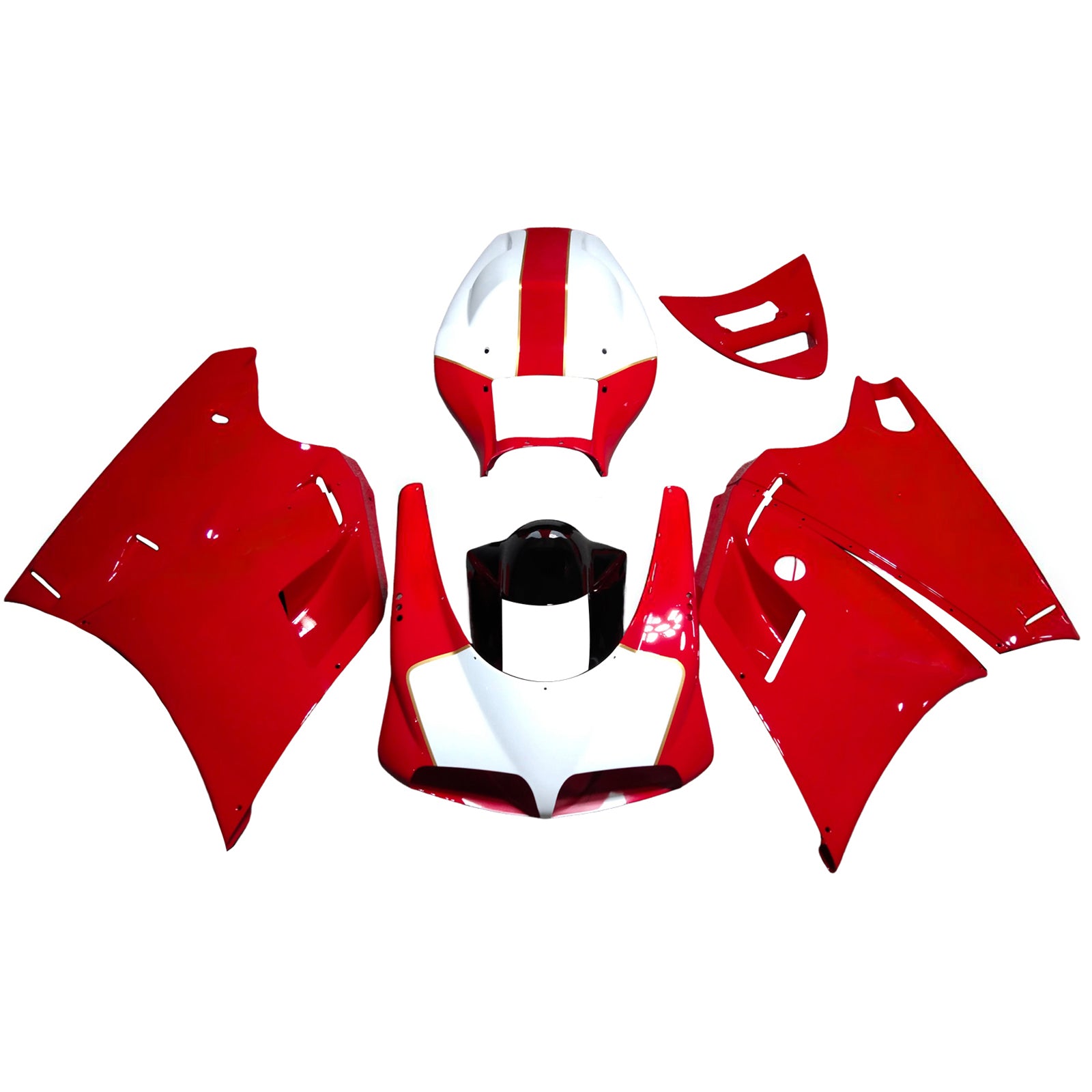 Amotopart 1996-2002 Ducati 748/916/996/998 Red White Fairing Kit