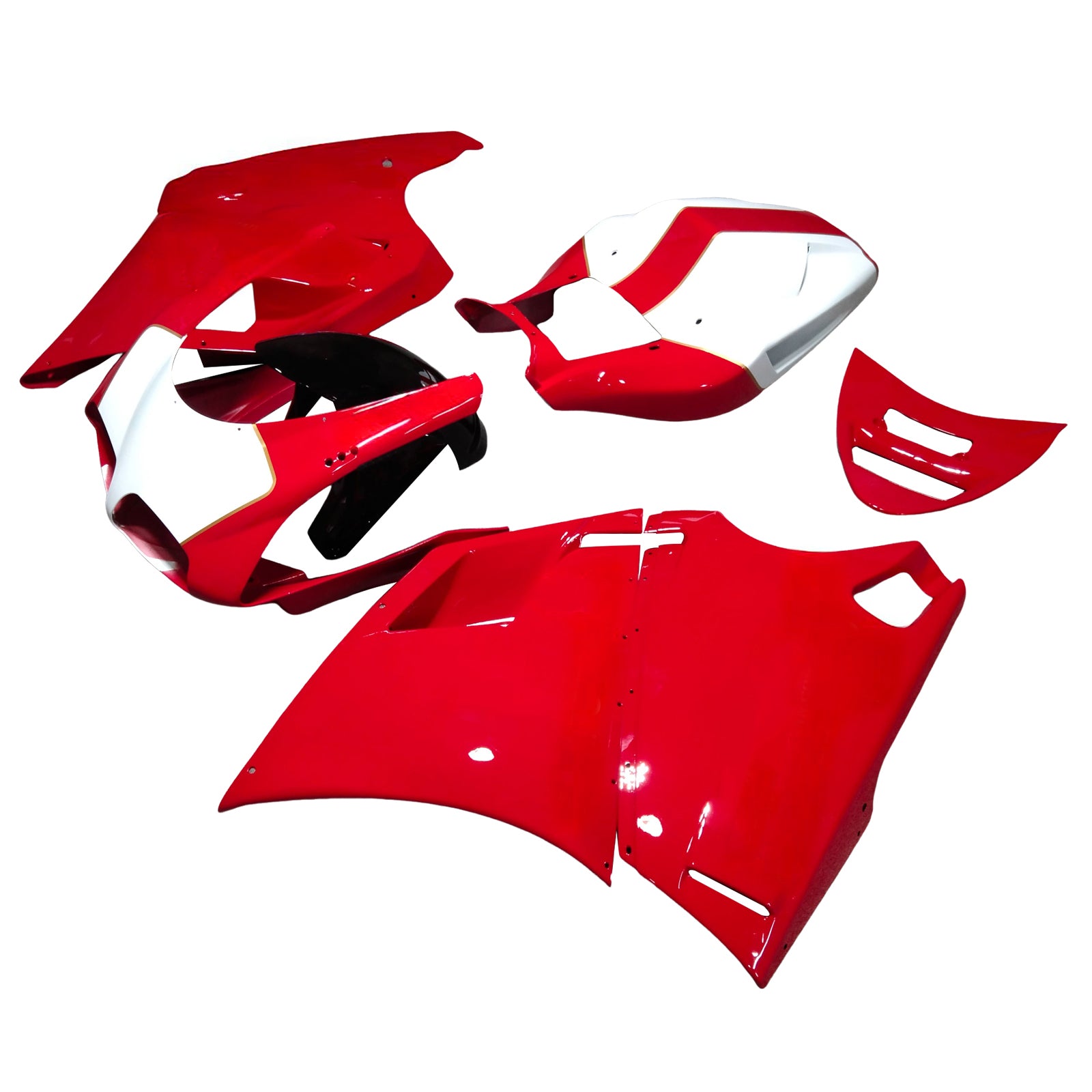 Amotopart 1996-2002 Ducati 748/916/996/998 Red White Fairing Kit
