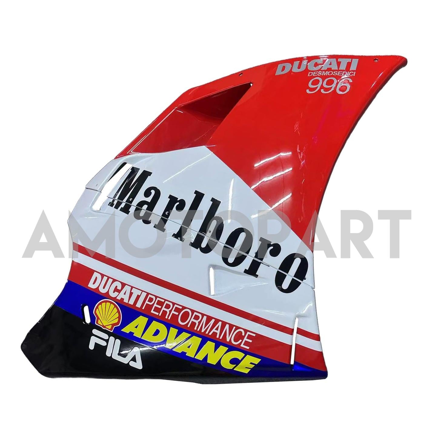 Amotopart Ducati 996 748 1996-2002 Rød & hvid stil4 Fairing Kit