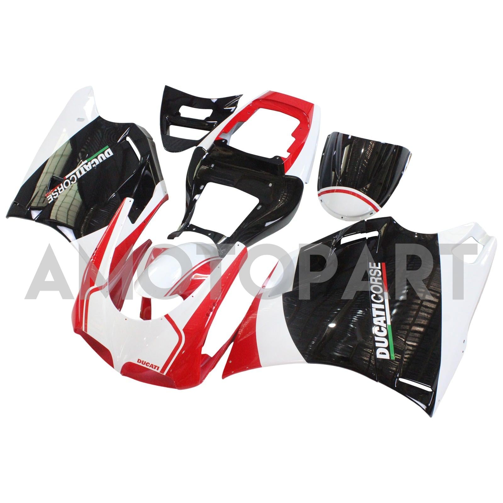 Amotopart Ducati 748/916/996/998 1996-2002 Red&Black Style3 Fairing Kit