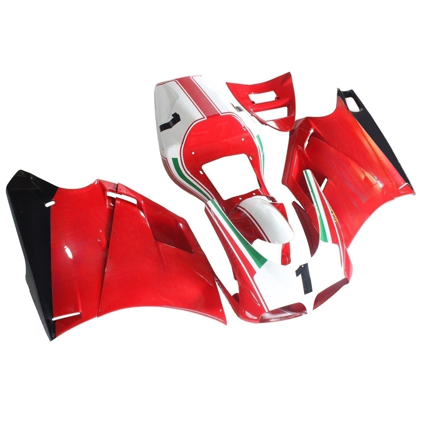 Amotopart Ducati 748/916/996/998 1996-2002 Red&White Style4 Fairing Kit