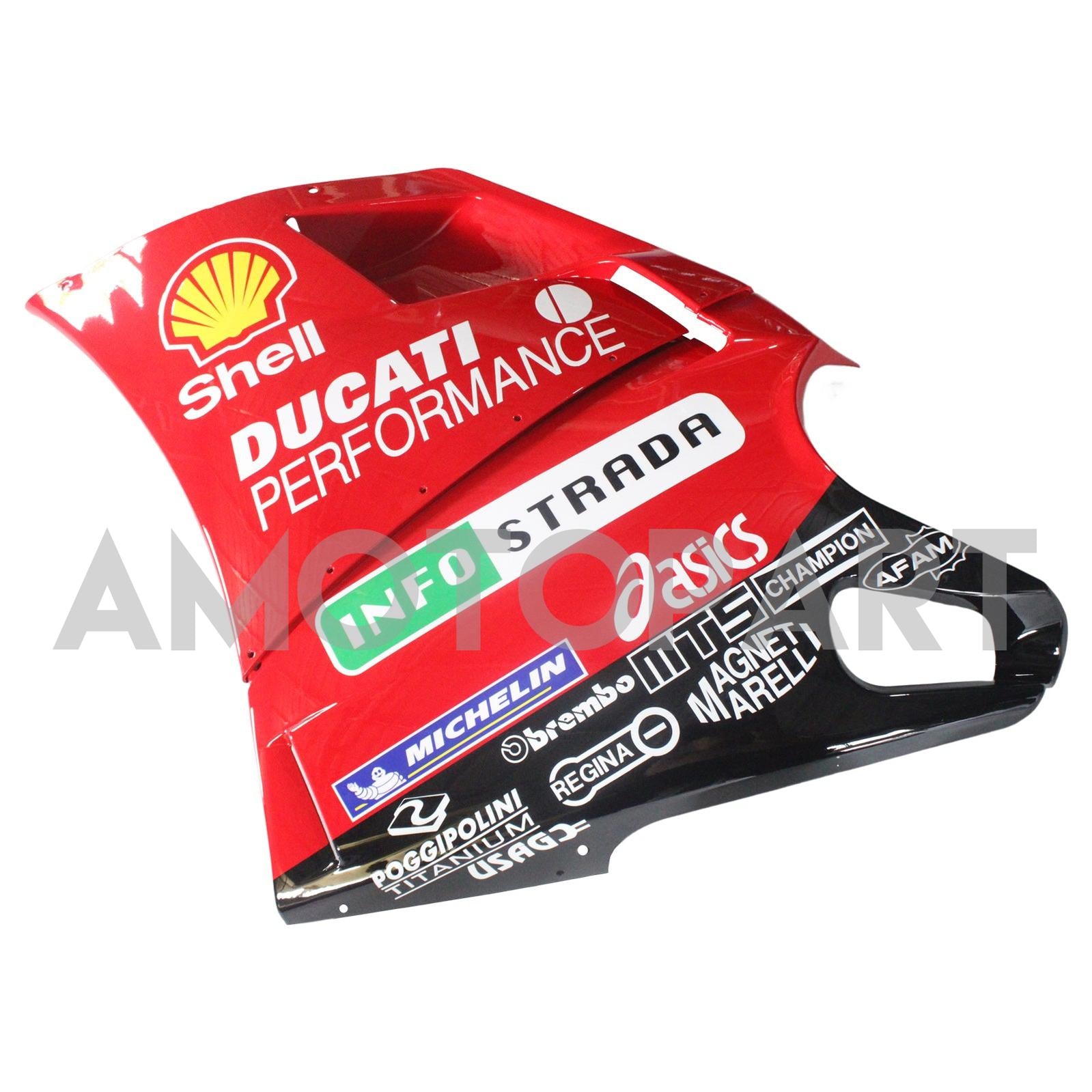 Amotopart Ducati 748/916/996/998 1996-2002 Red&White Style4 Fairing Kit