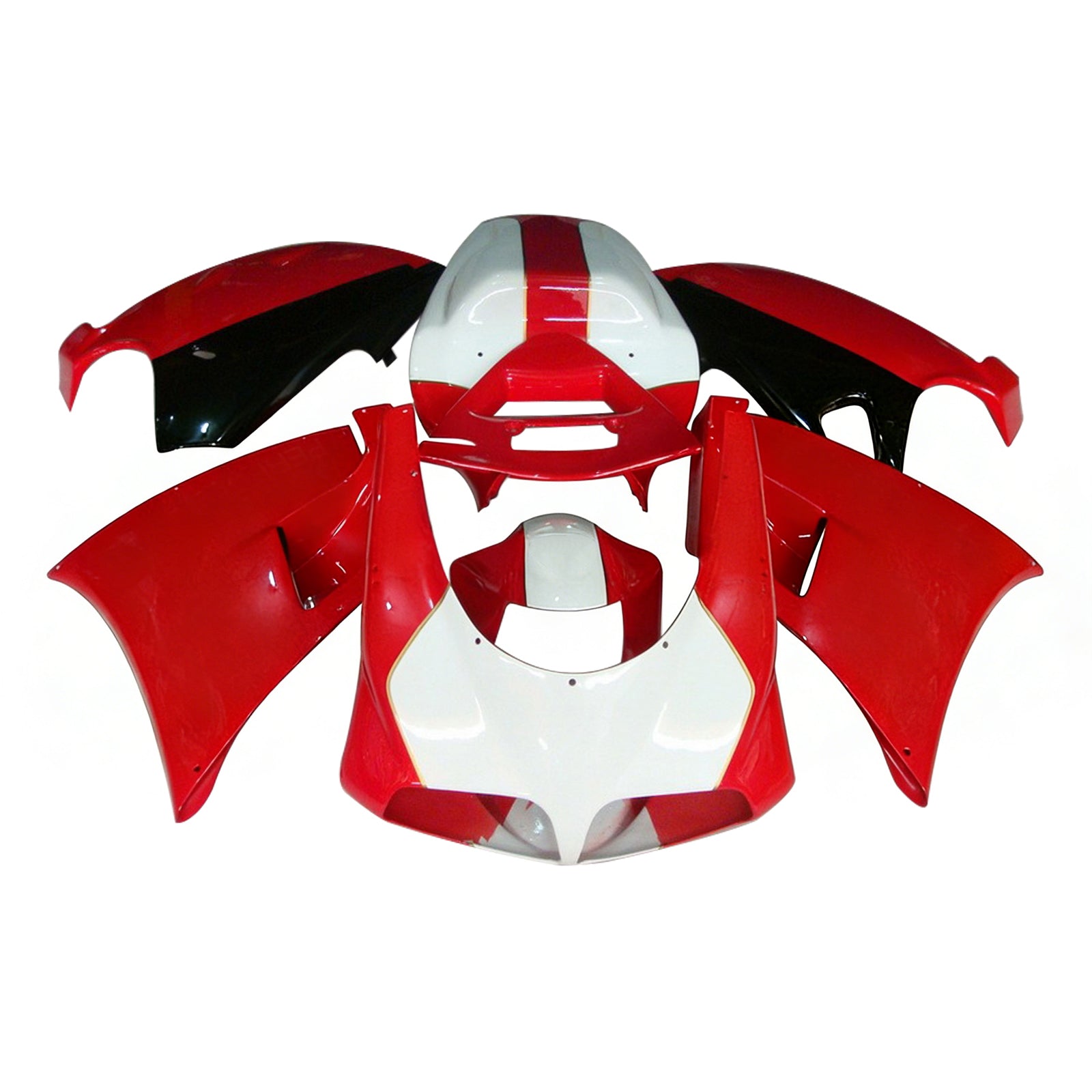 Amotopart Ducati 748/916/996/998 1996-2002 Red&Black Style2 Fairing Kit