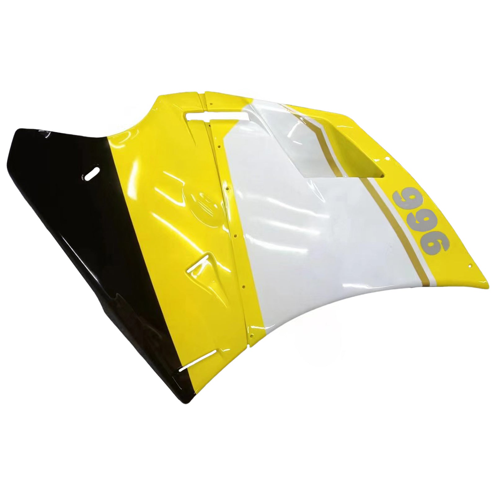 Amotopart Ducati 748/916/996/998 1996-2002 Weiß&Gelber Verkleidungssatz