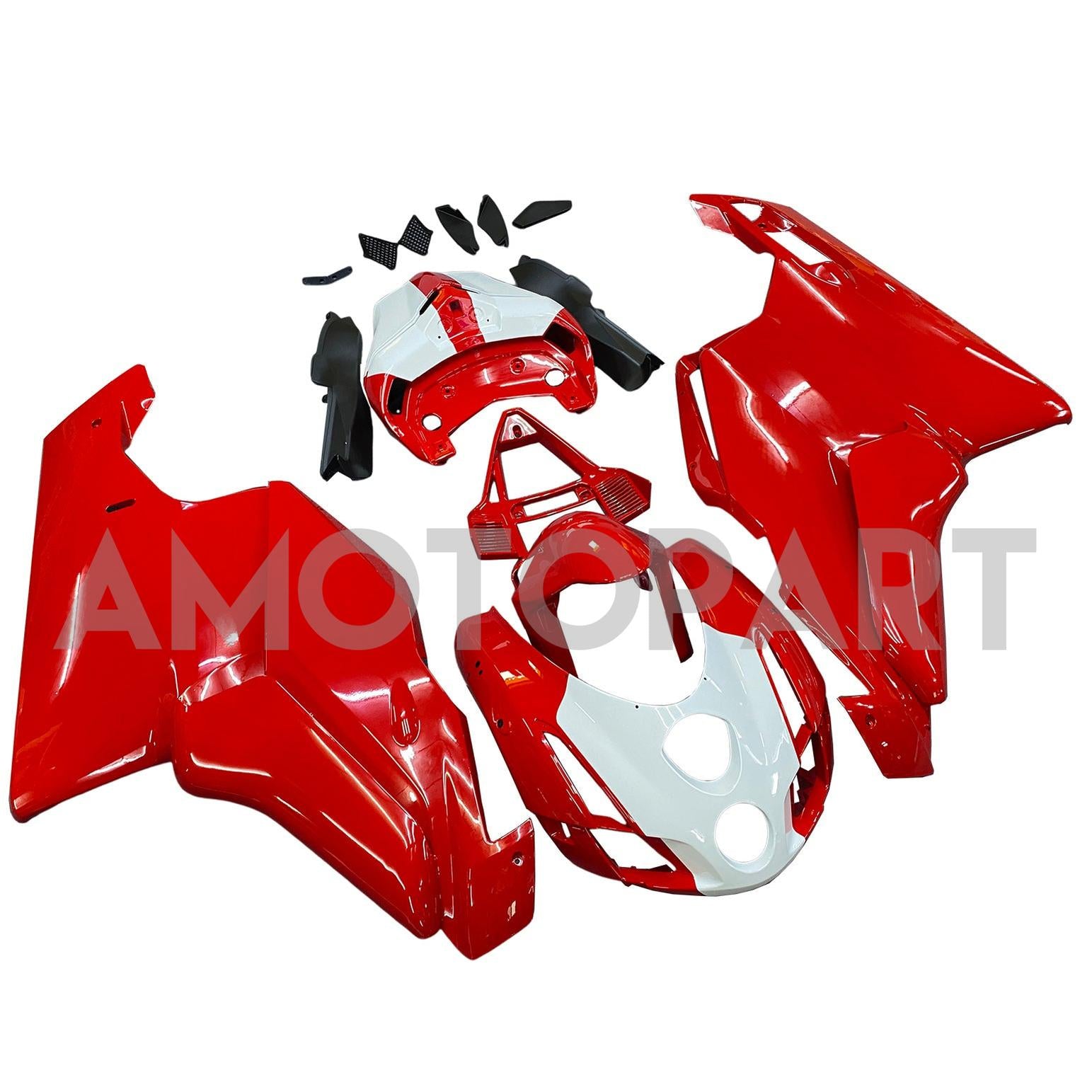 Amotopart 2003 2004 Ducati 999 749 Red&White Style15 Fairing Kit