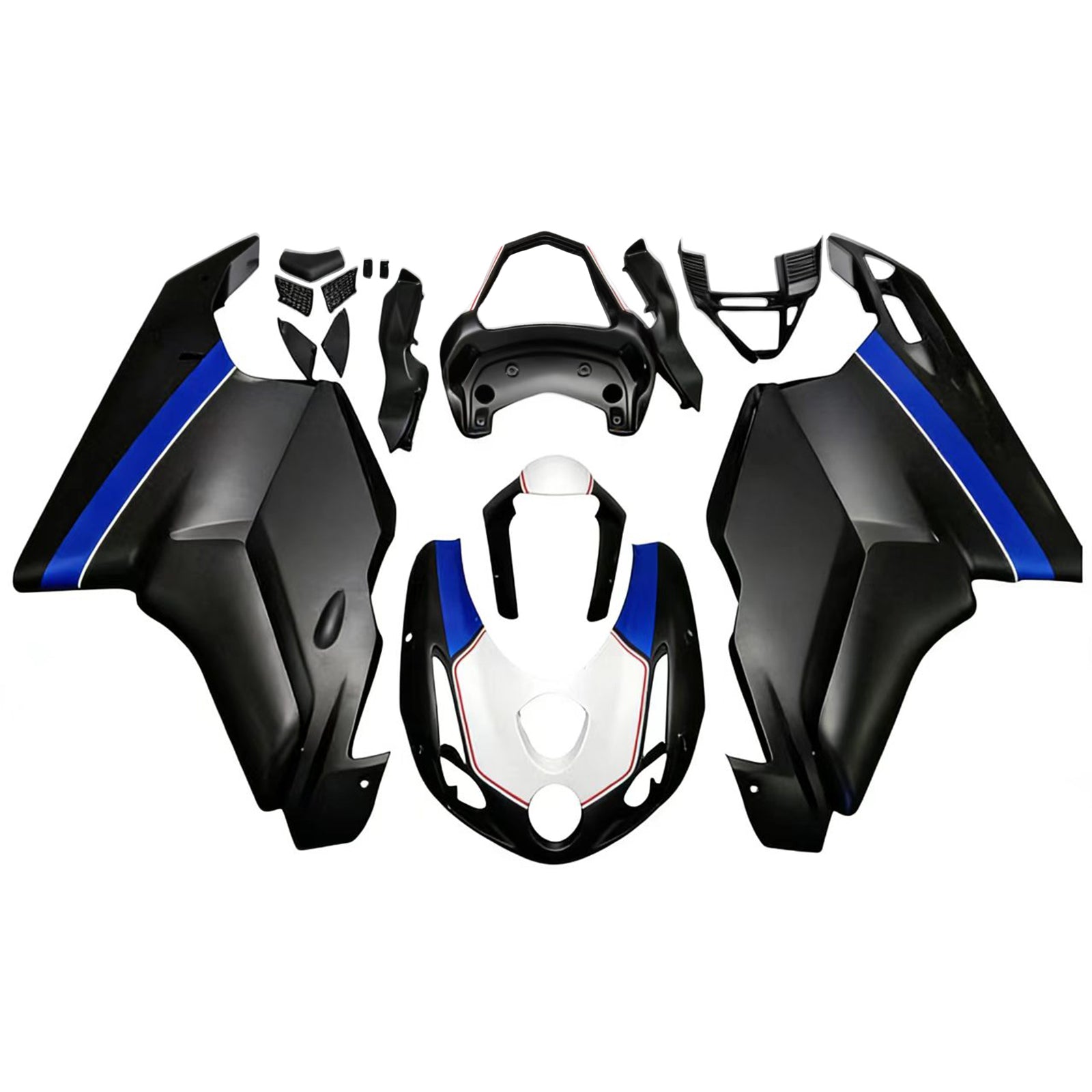 Amotopart 2003 2004 Ducati 999 749 Matte Black&Blue Fairing Kit