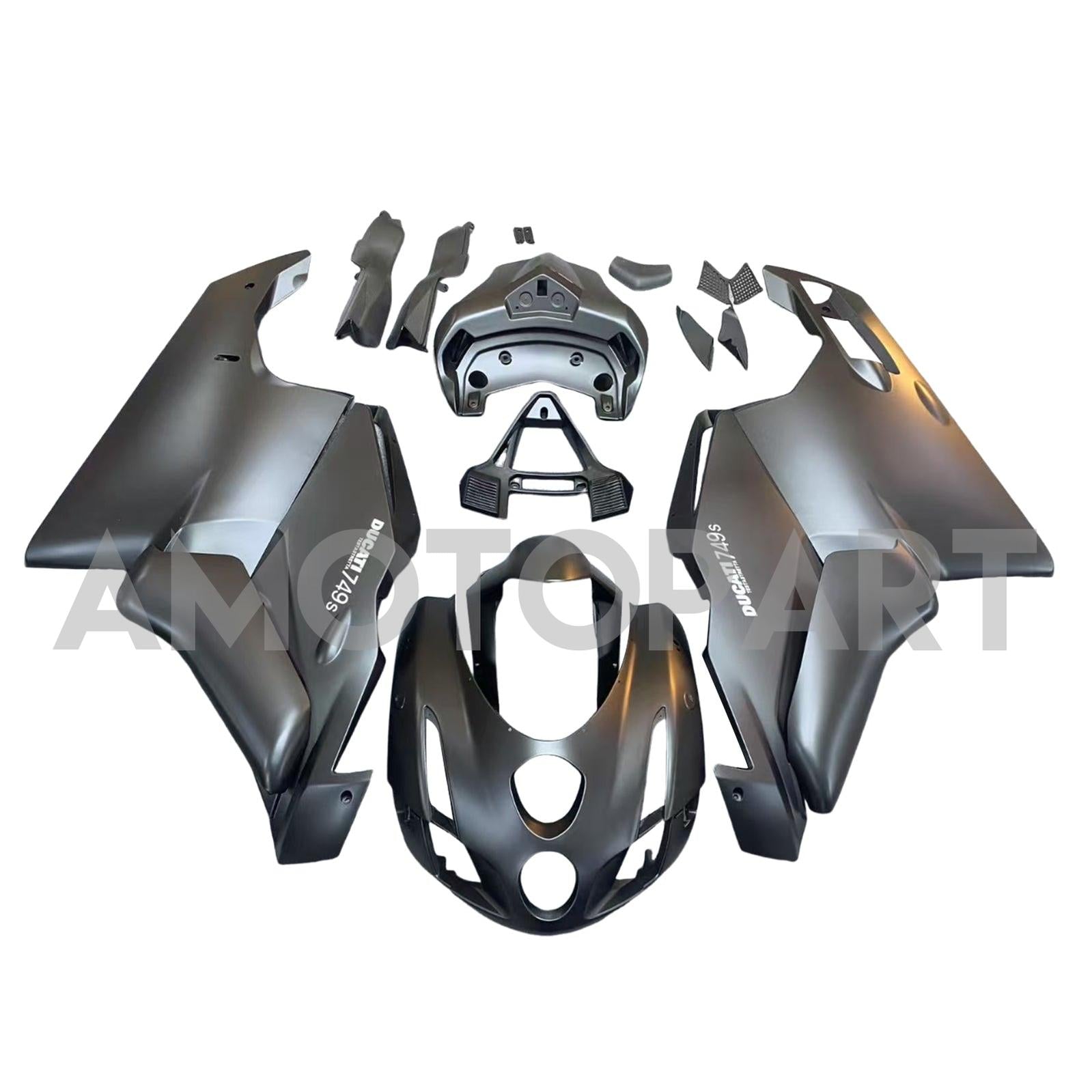Amotopart 2003 2004 Ducati 999 749 Kit de carenado negro mate