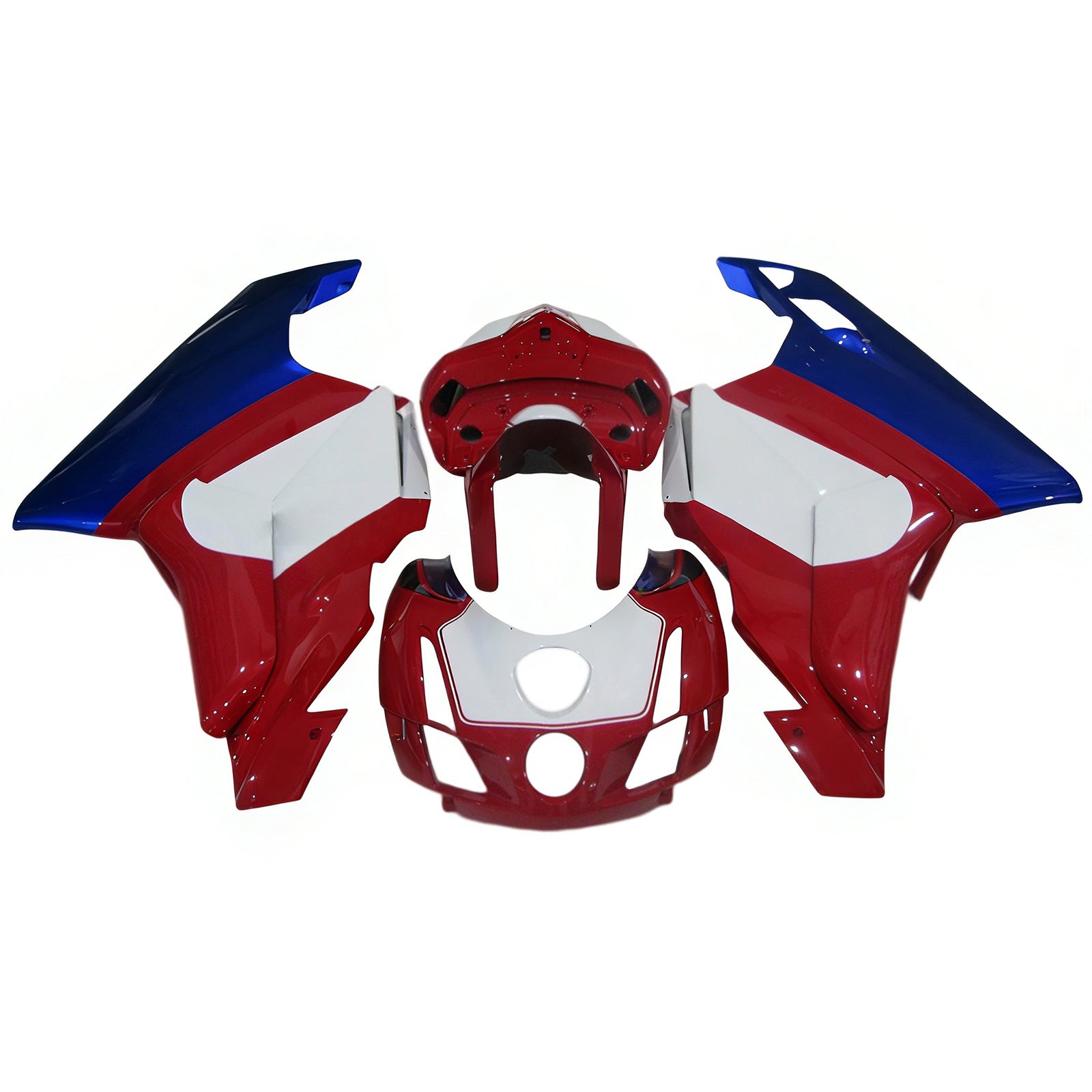 Amotopart 2003 2004 Ducati 999 749 Rouge&Kit de carénage bleu