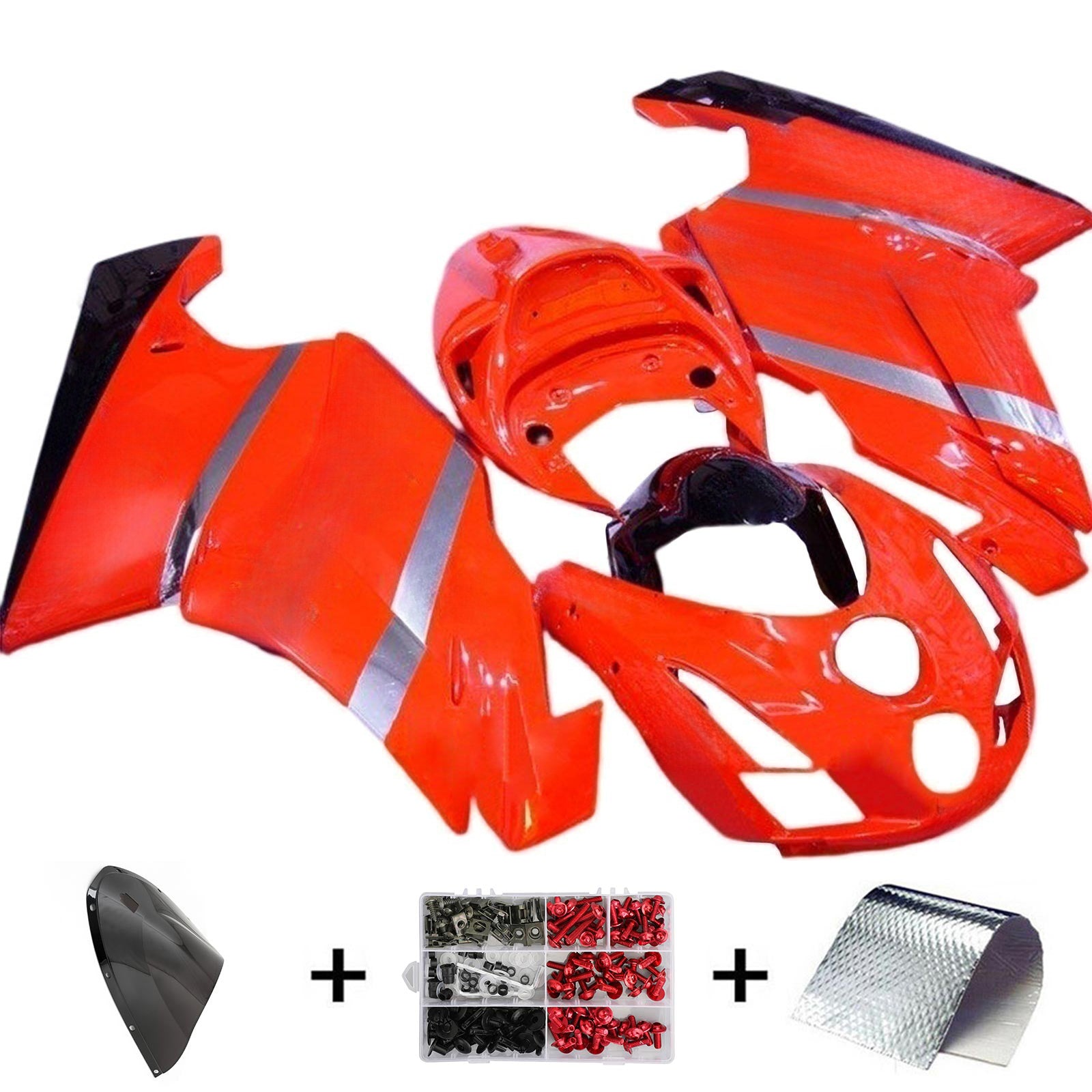 Amotopart 2003 2004 Ducati 999 749 Red Style Fairing Kit