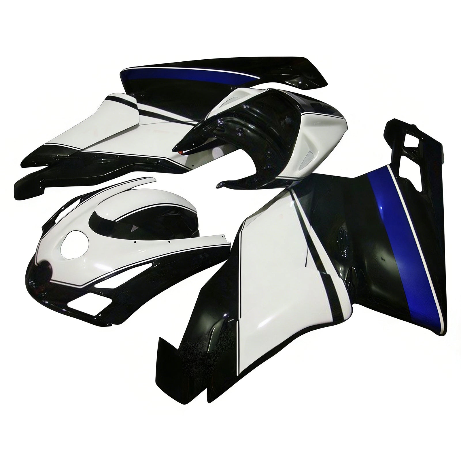 Amotopart 2003 2004 Ducati 999 749 Black&White Style3 Fairing Kit