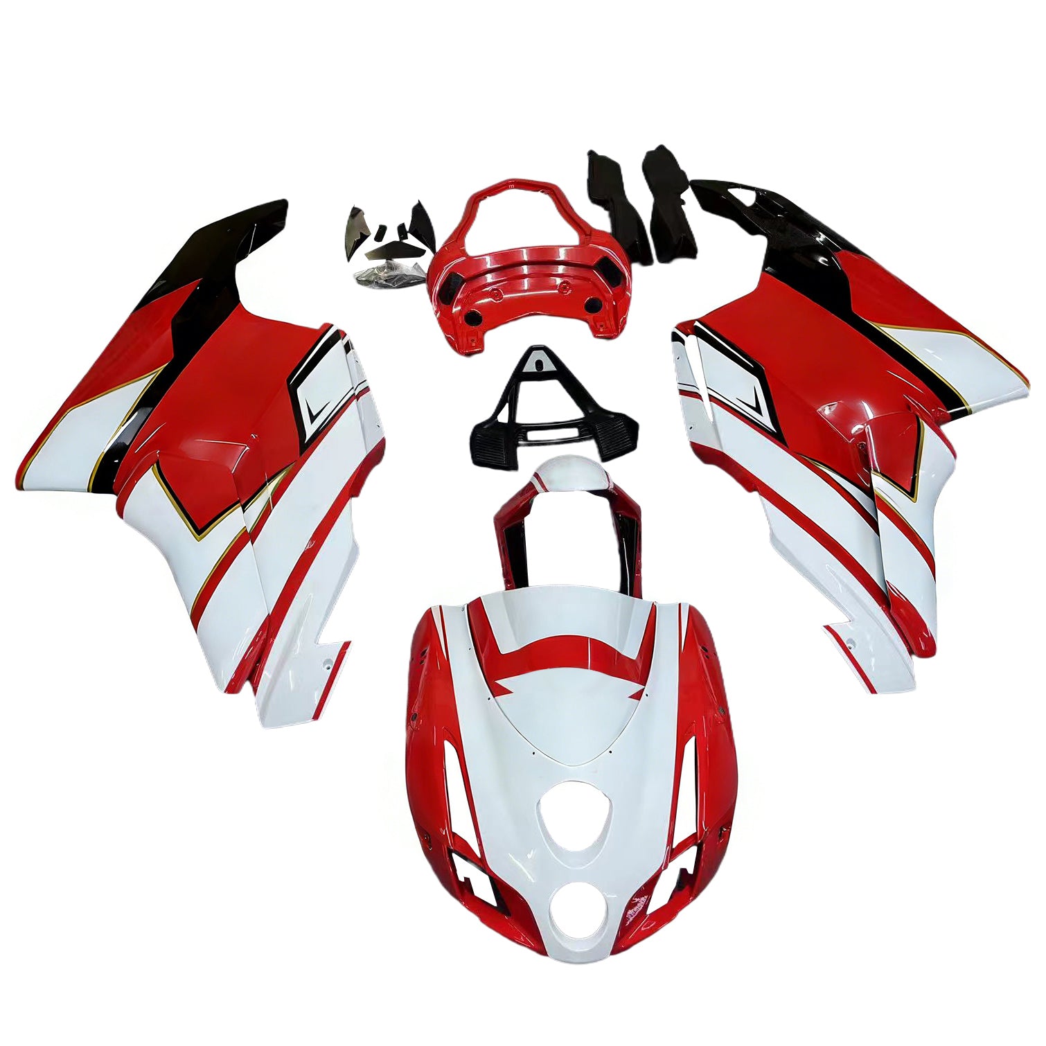 Amotopart 2003 2004 Ducati 999 749 Rot&Verkleidungssatz White Style1