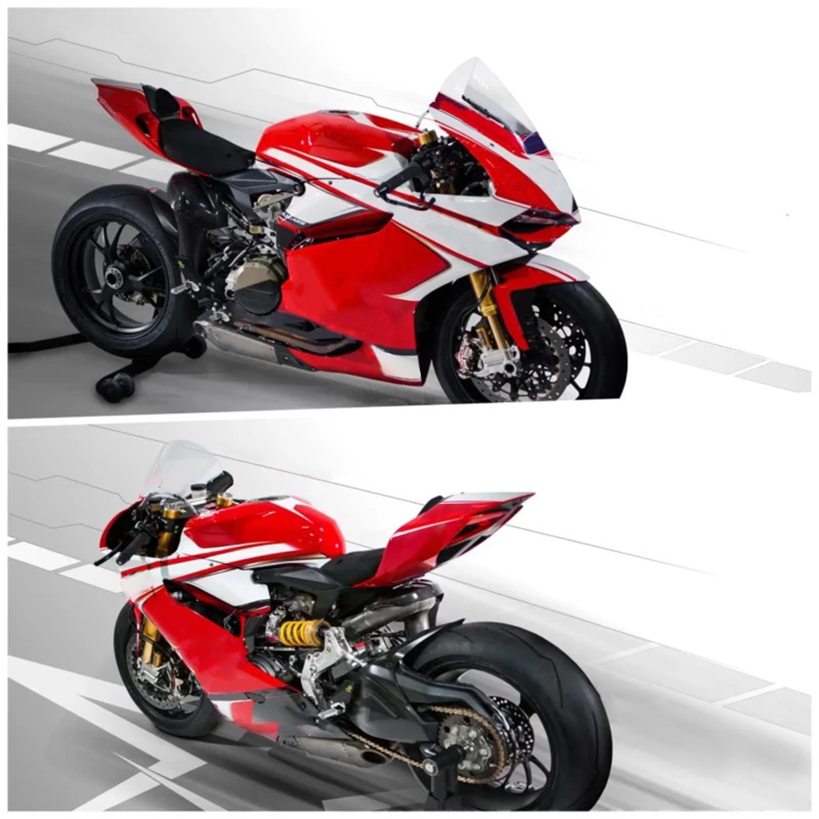 Amotopart 2003 2004 Ducati 999 749 Red&White Style1 Fairing Kit