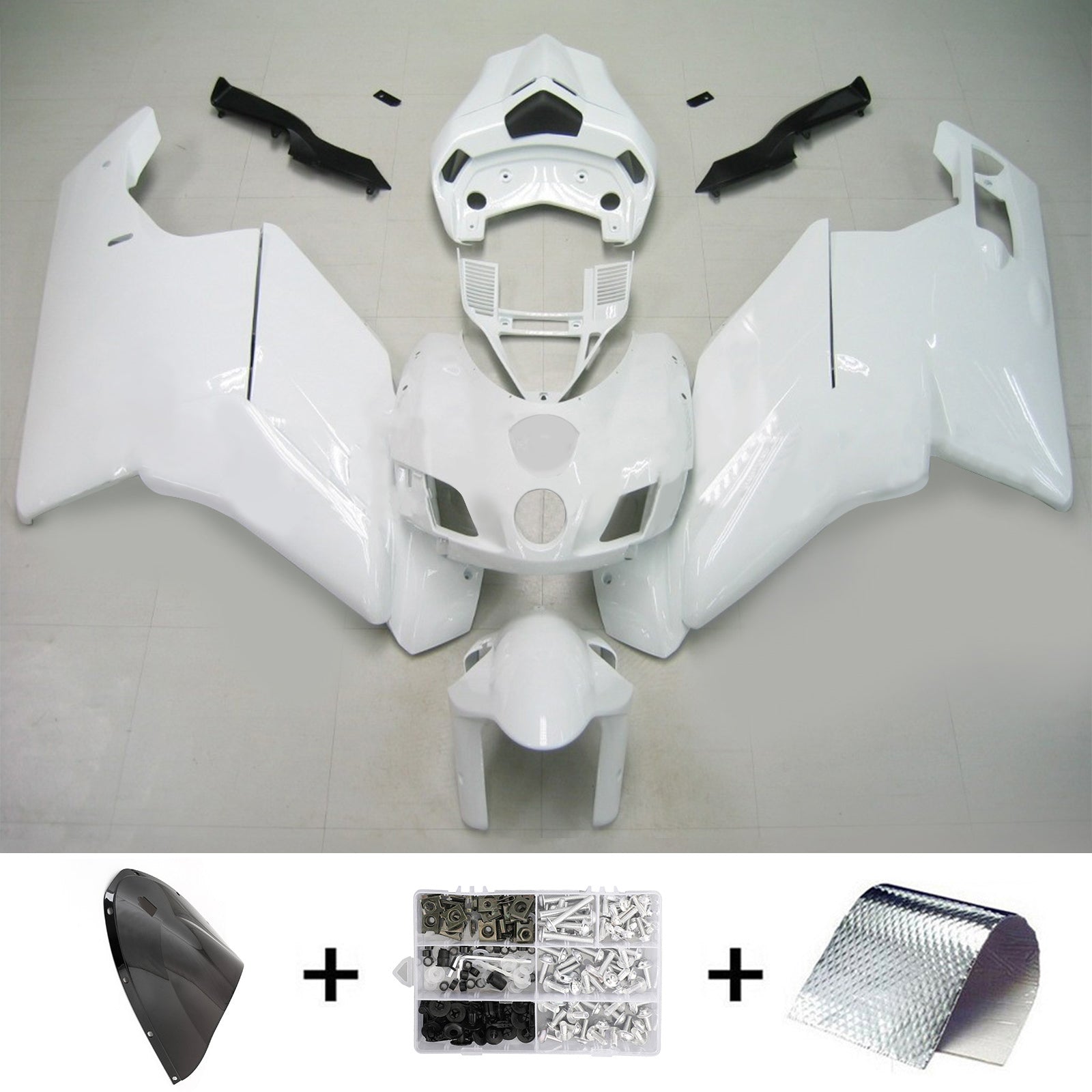 Amotopart Ducati 2005-2006 999/749 All White Fairing Kit
