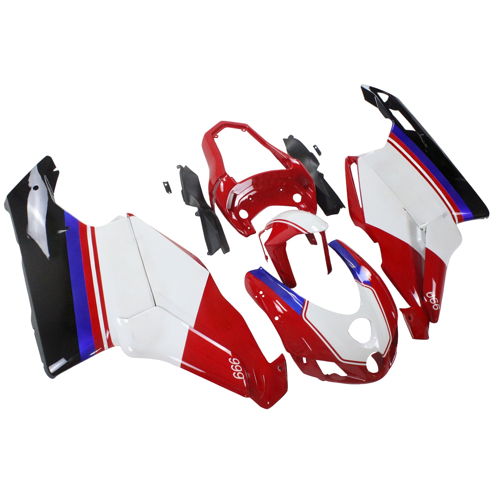 Amotopart Ducati 2005-2006 999/749 Kit de carénage rouge blanc