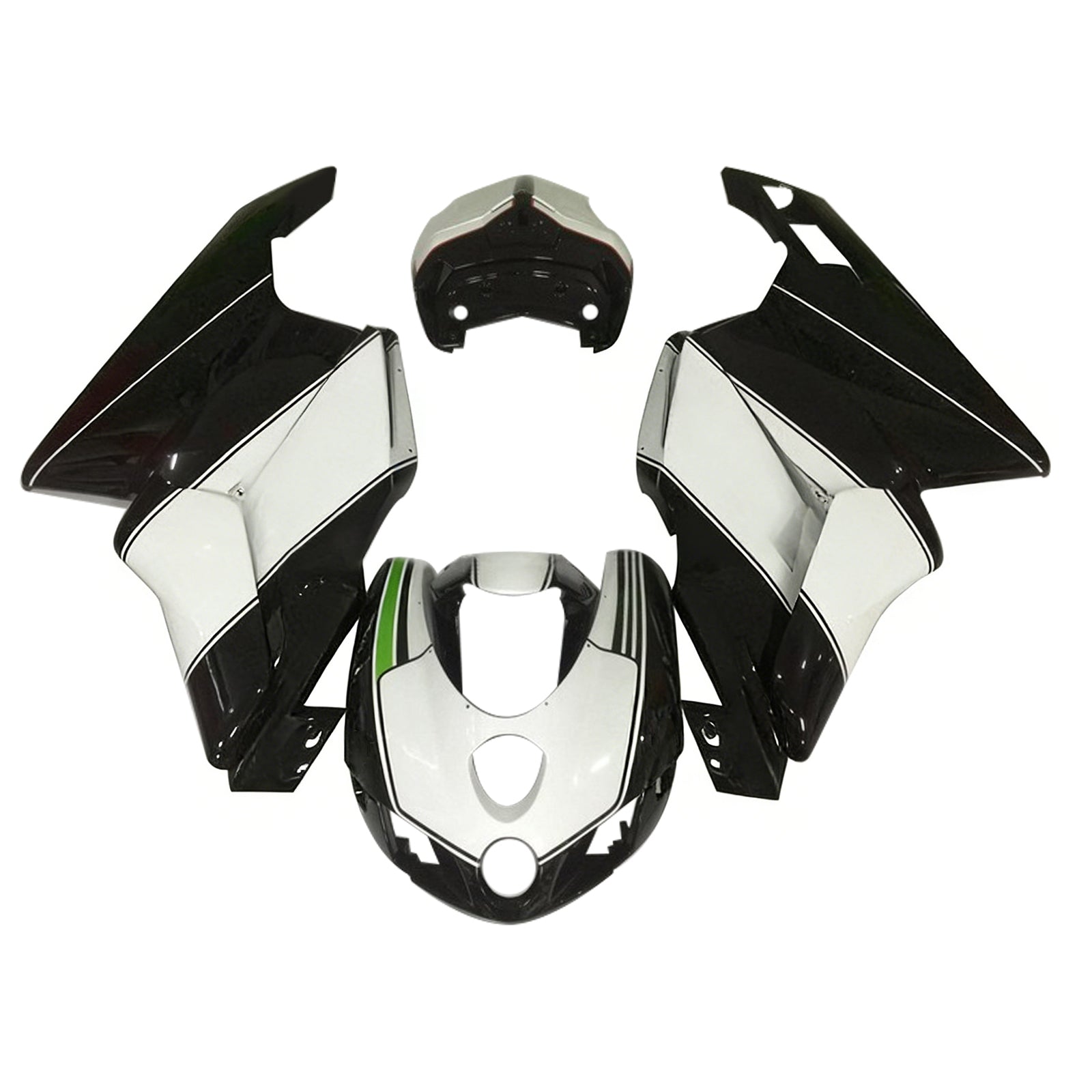 Amotopart Ducati 999 749 2005 2006 White&Black Fairing Kit