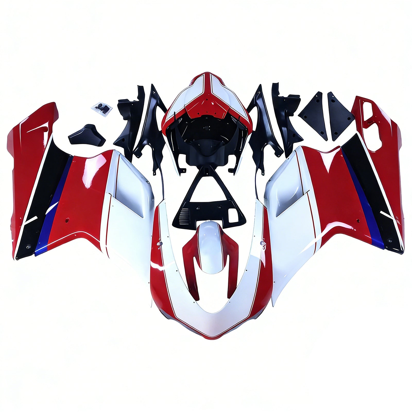 Amotopart 2007-2011 Ducati 1098/1198/848 Kit de carénage blanc rouge