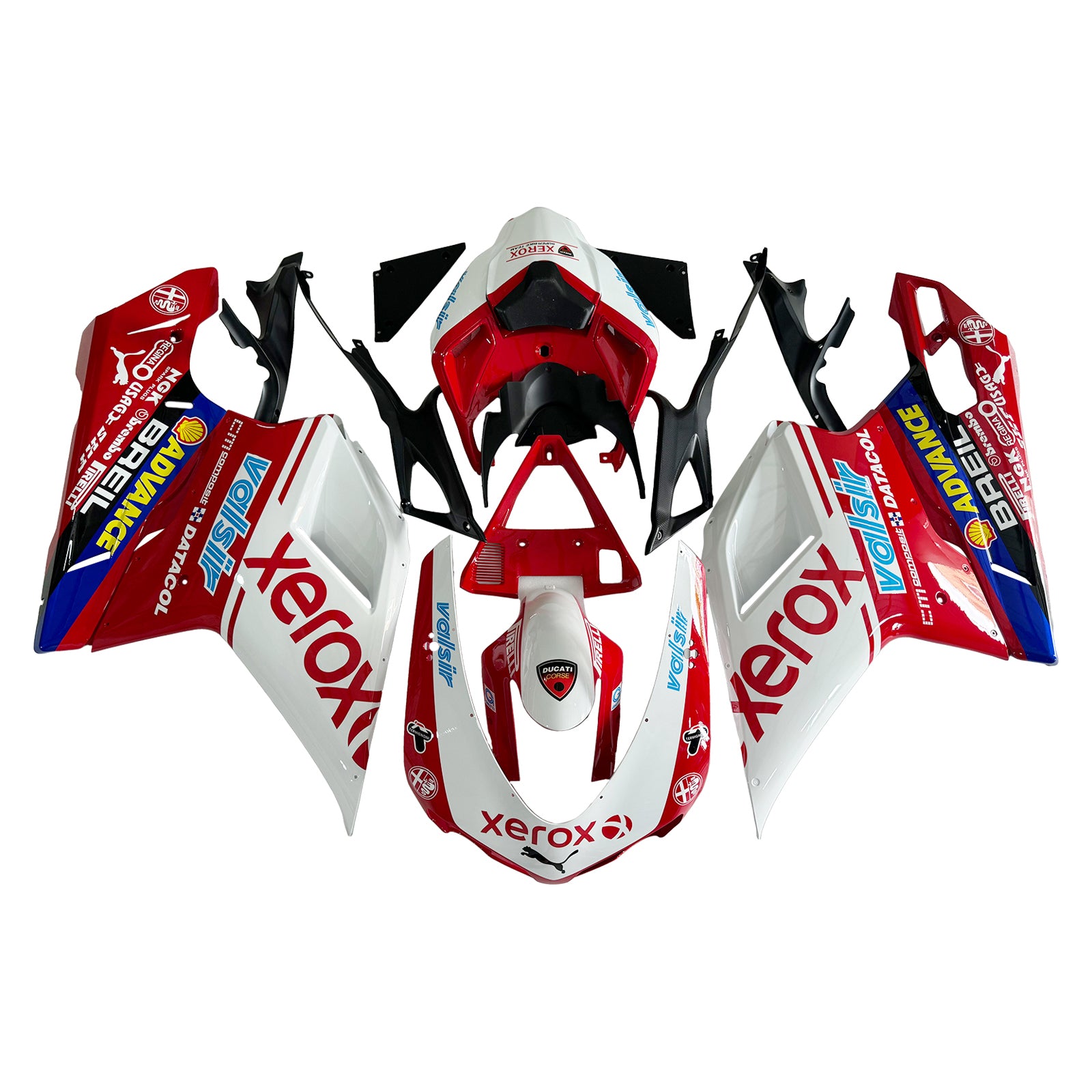 Amotopart All Years Ducati 1098 1198 848 Multiple Logo Fairing Kit
