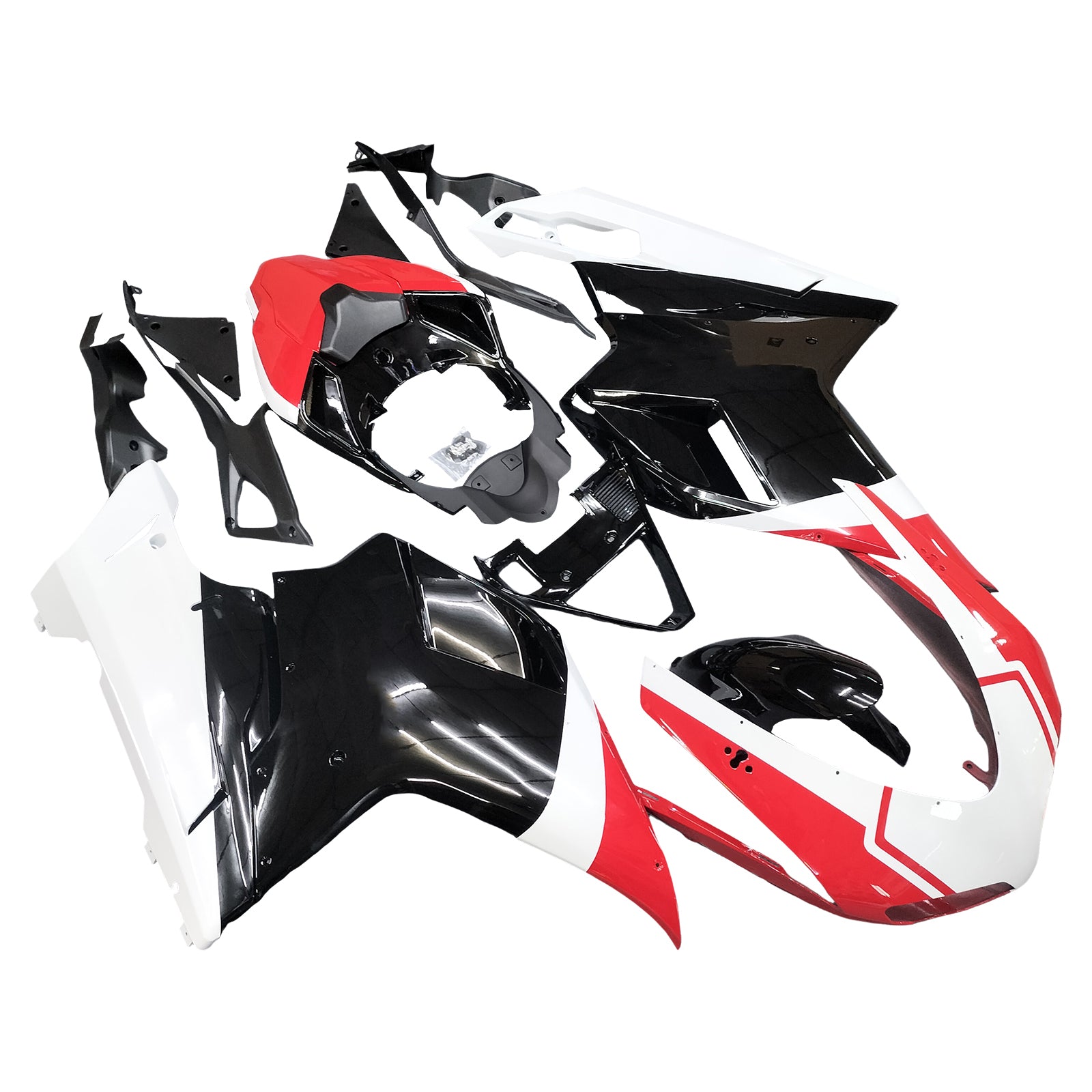 Amotopart All Years Ducati 1098 1198 848 Red & Black Fairing Kit