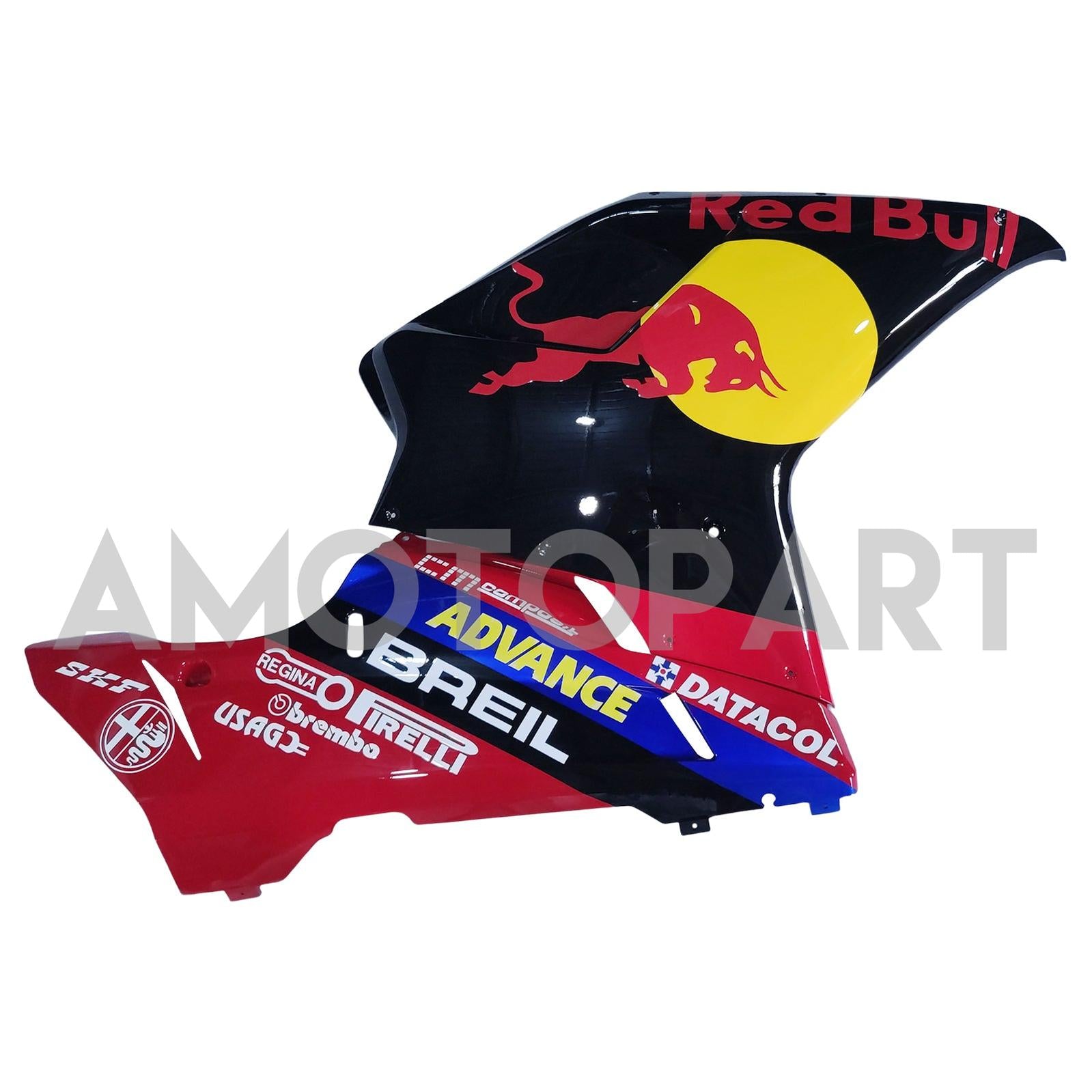 Amotopart All Years Ducati 1098/1198/848 Glossy Black Bull Fairing Kit