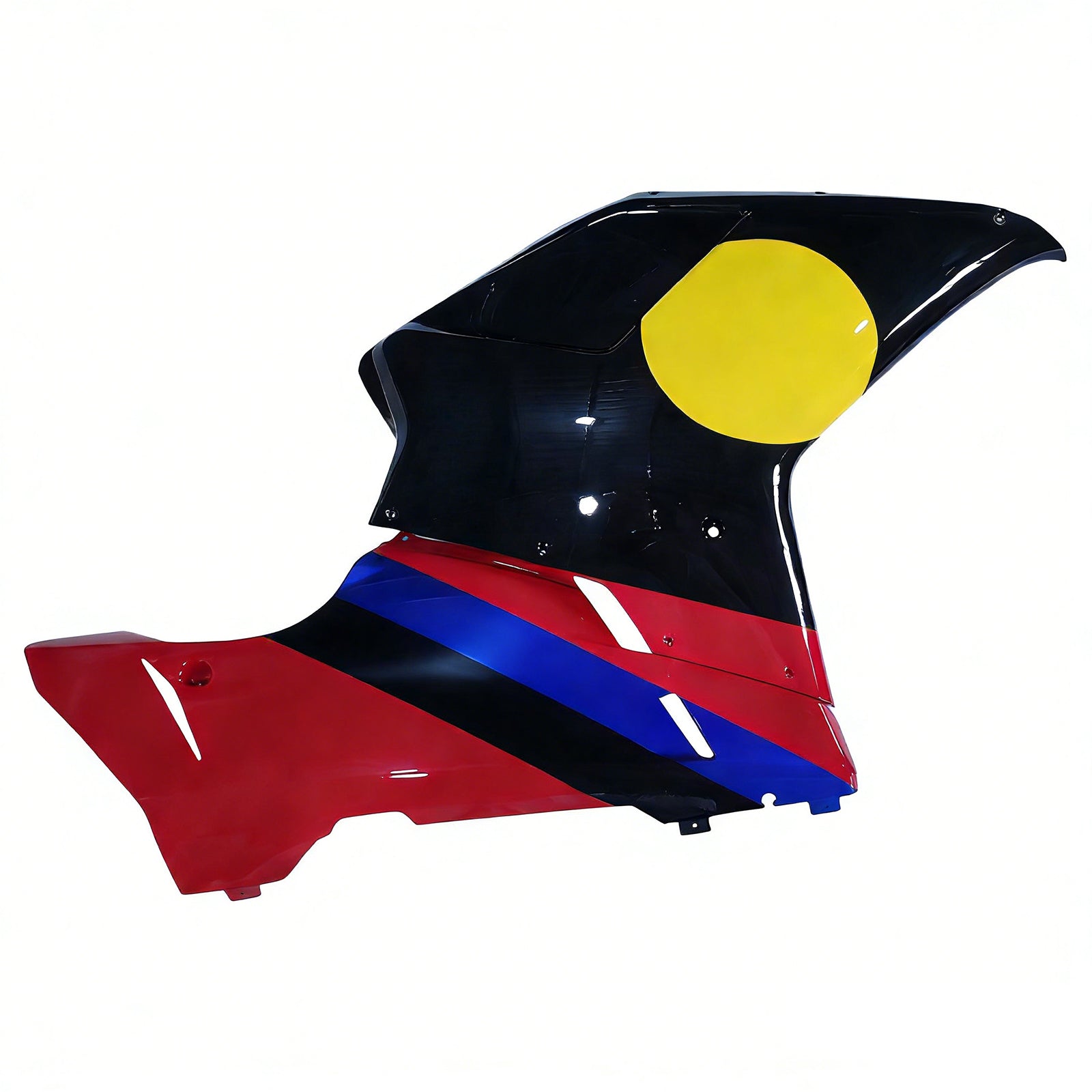 Kit de carenagem circular Amotopart todos os anos Ducati 1098/1198/848 preto brilhante amarelo
