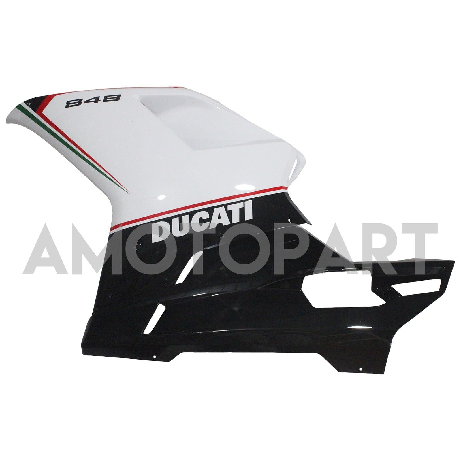 Amotopart Ducati alla år 1098/1198/848 Black White Fairing Kit