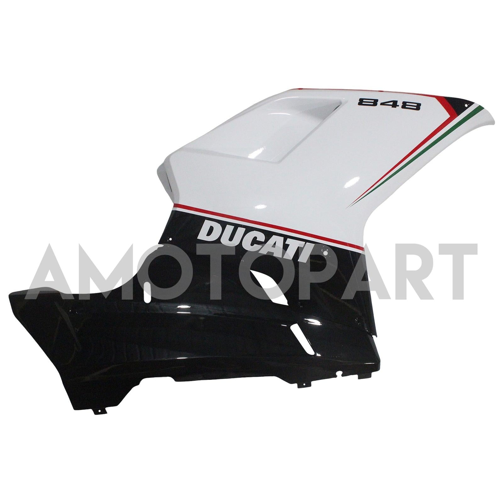 Amotopart Ducati alla år 1098/1198/848 Black White Fairing Kit