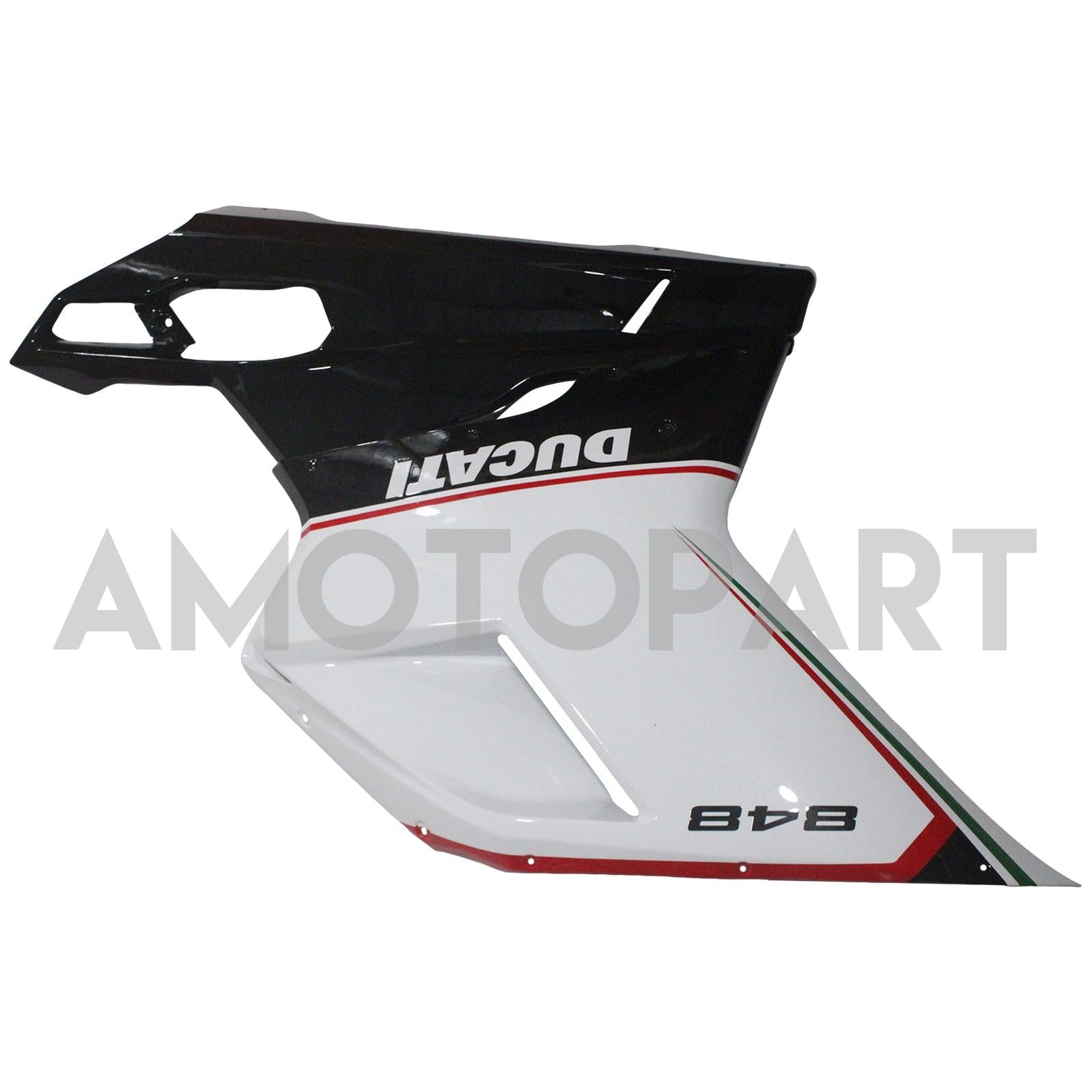 Amotopart Ducati alla år 1098/1198/848 Black White Fairing Kit
