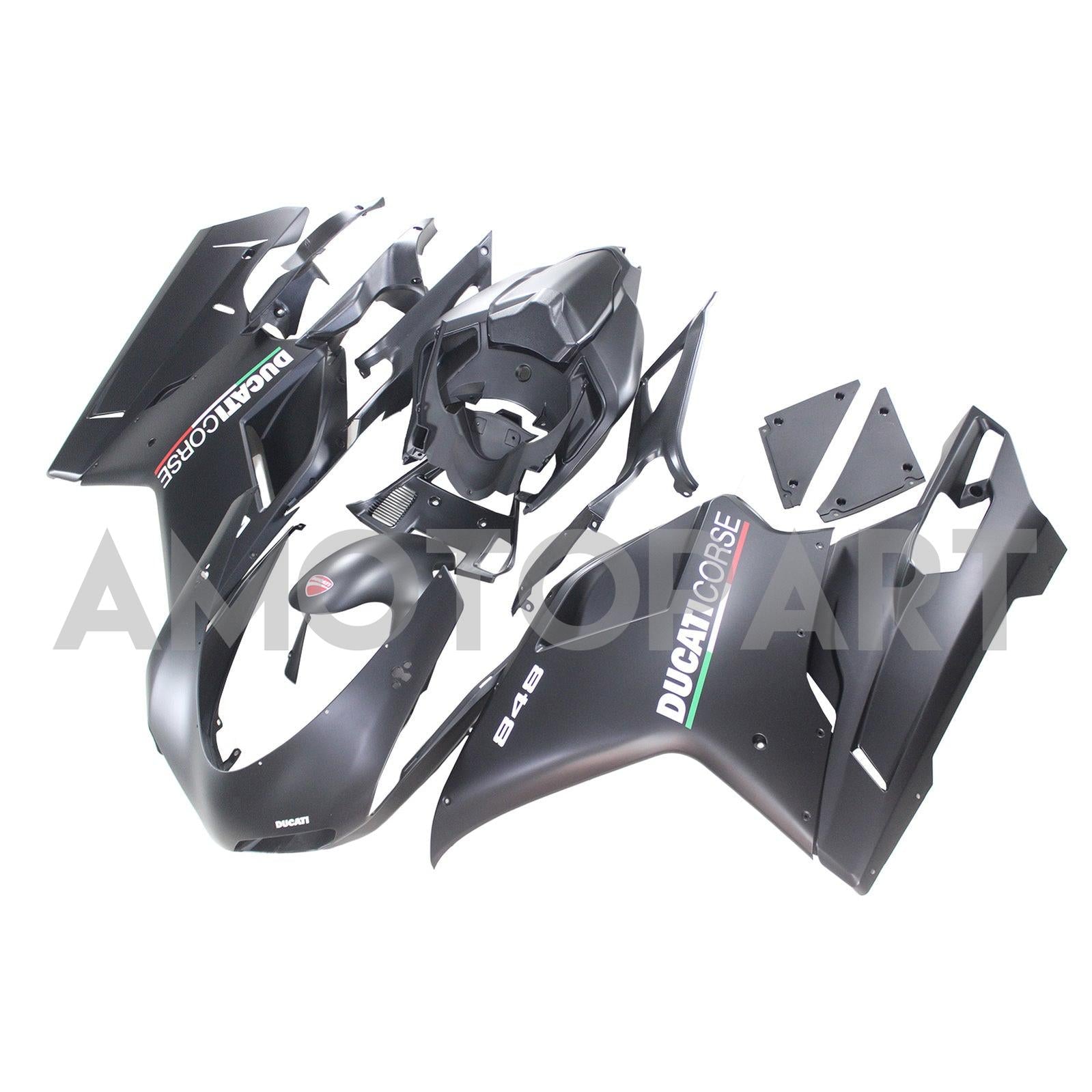 Amotopart Ducati alle Jahre 1098 Mattschwarzverkleidungskit