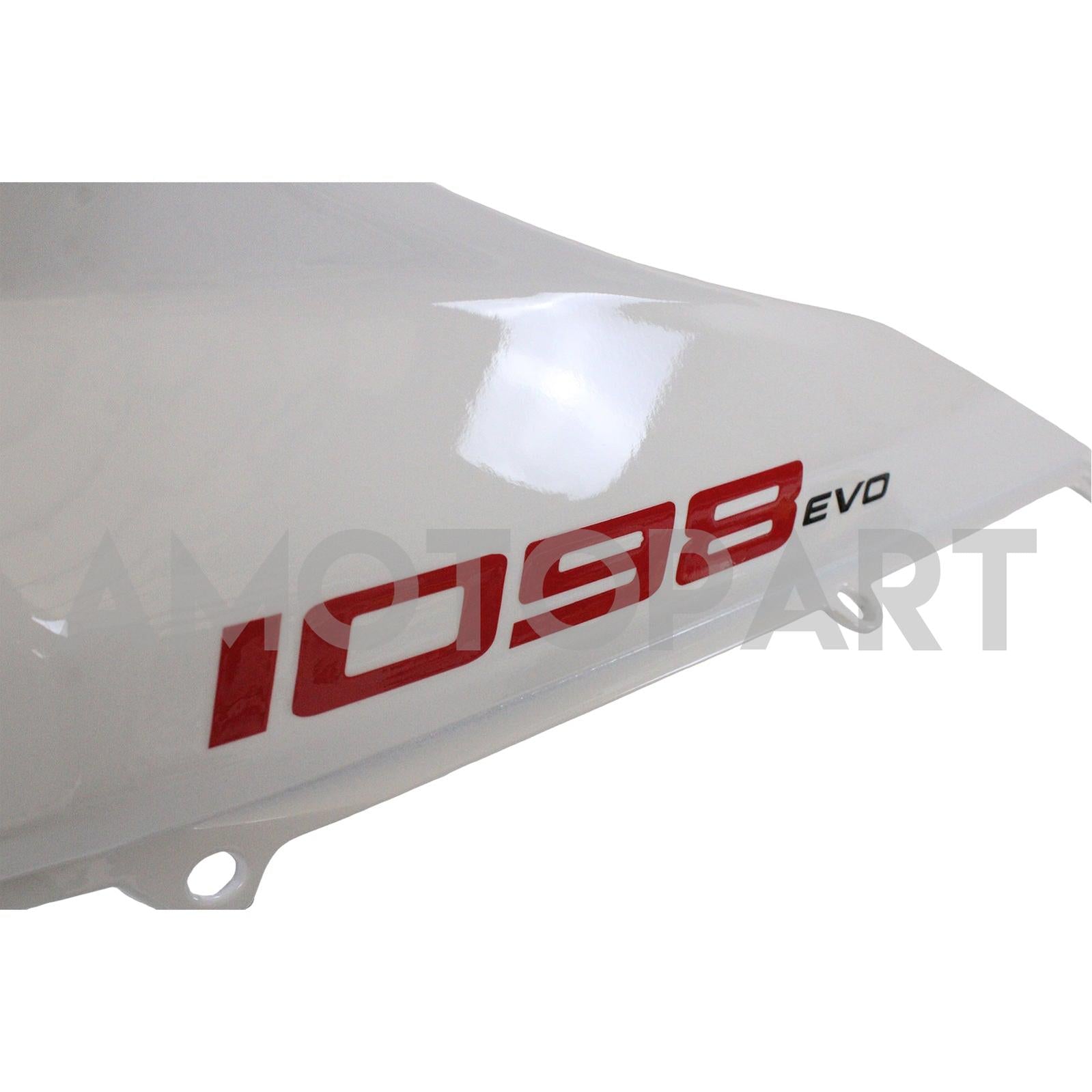 Amotopart Kit carena Ducati 1098 1198 848 Style 7 rosso e bianco per tutti gli anni