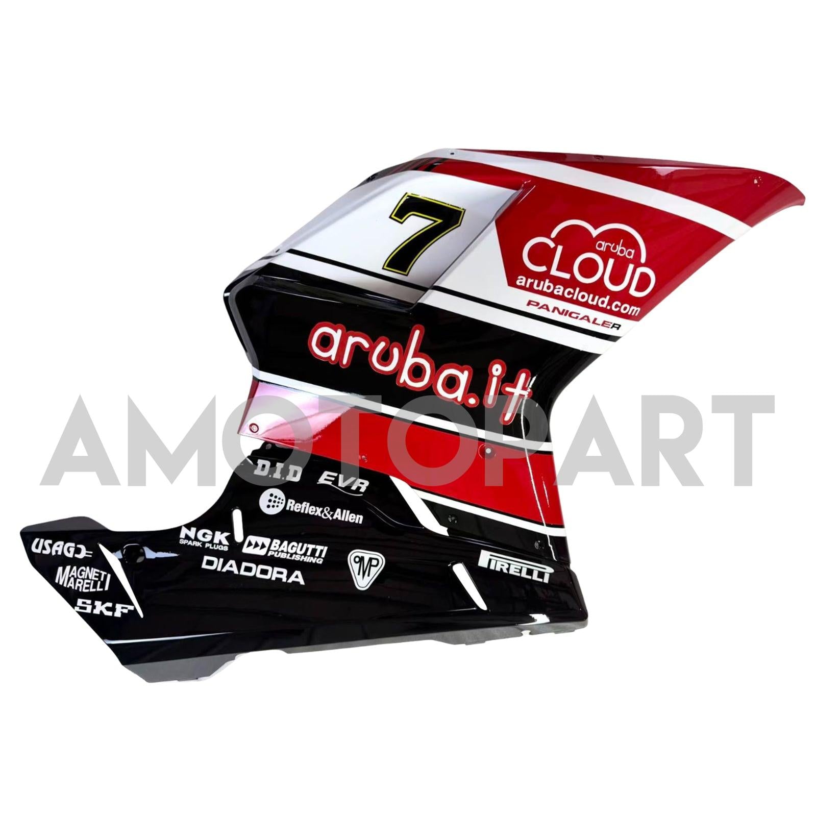 Amotopart All Years Ducati 1098 1198 848 Black White Red Fairing Kit
