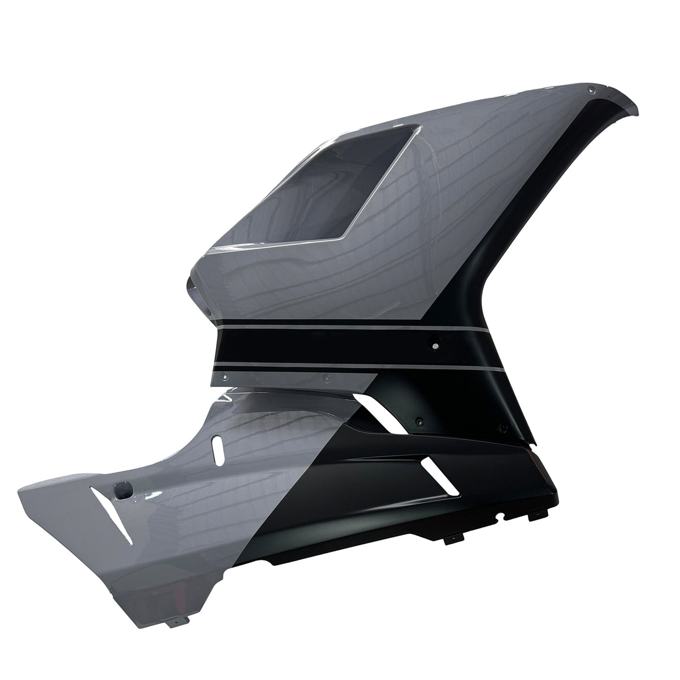 Amotopart All Years Ducati 1098/1198/848 Glossy Gray Black Fairing Kit