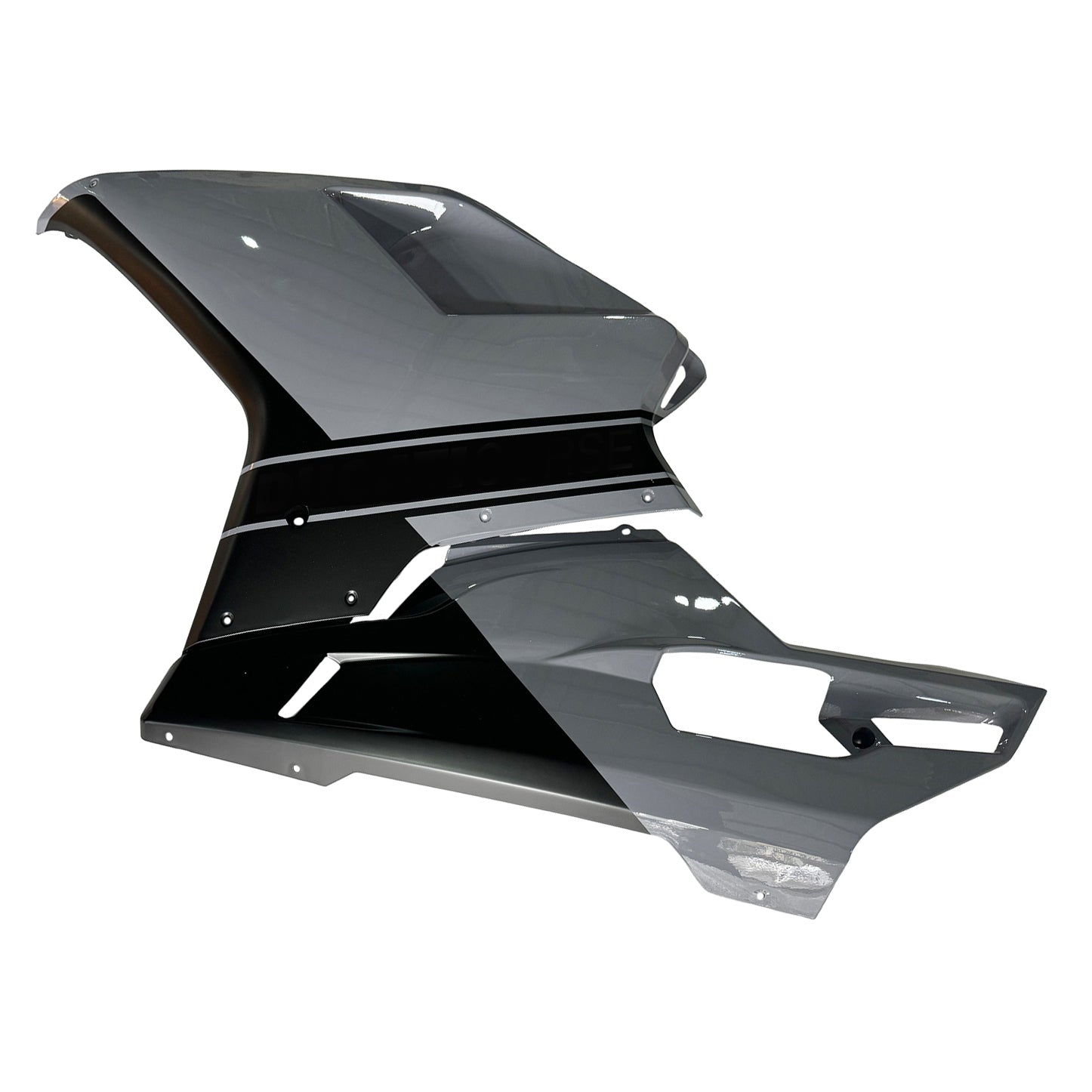 Amotopart All Years Ducati 1098/1198/848 Glossy Gray Black Fairing Kit