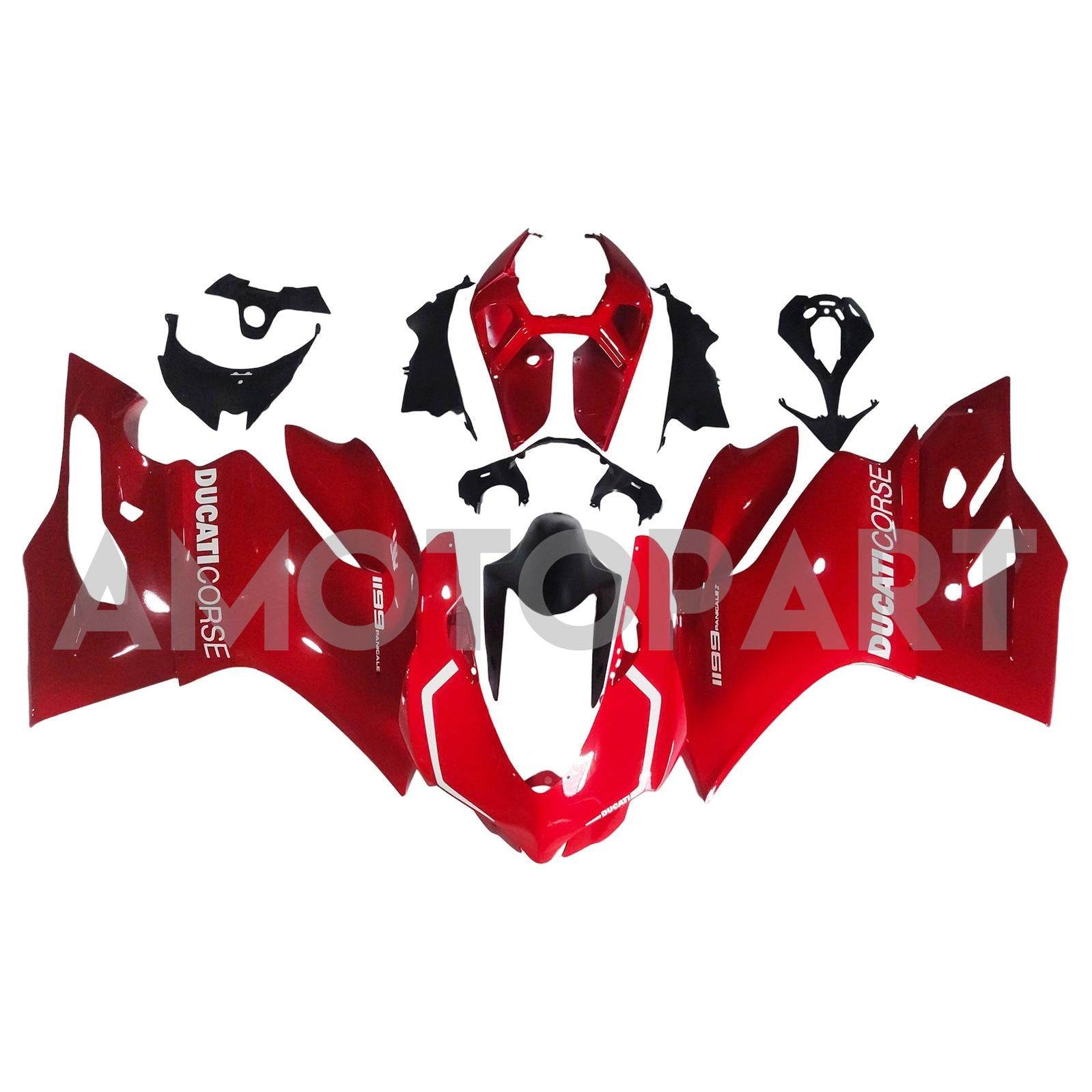Amotopart 2012-2015 1199/899 Ducati Red Style2 Faring Kit