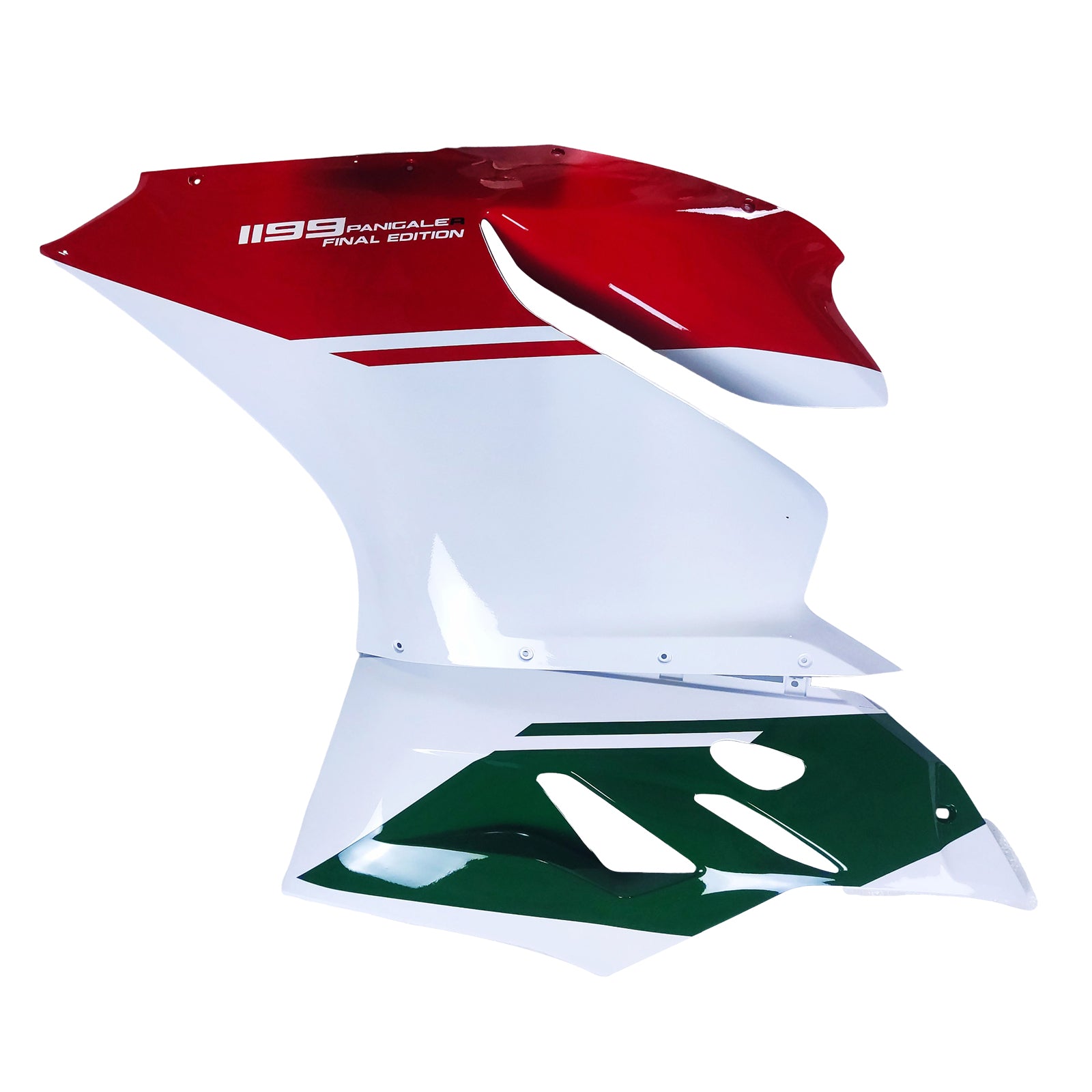 Amotopart 2012-2015 1199/899 Ducati Kit de carenado rojo y verde
