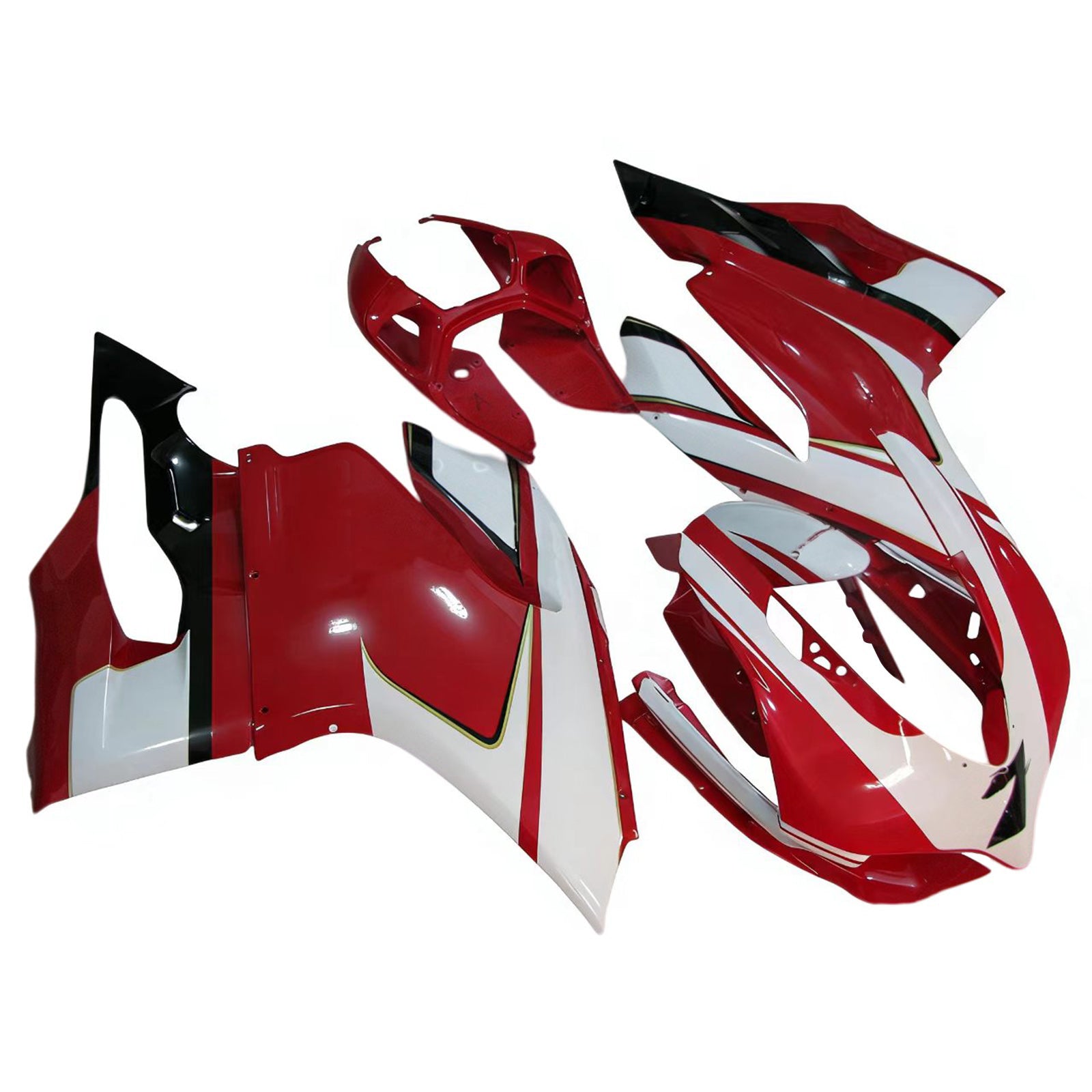Amotopart 2012-2015 Ducati 1199 899 Rot&Verkleidungssatz White Style1