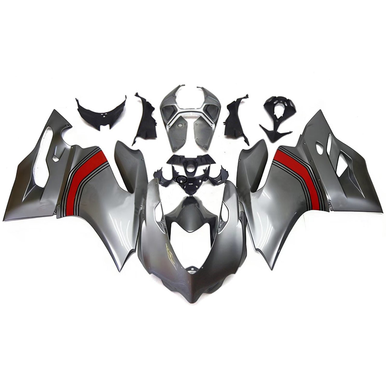 Amotopart 2012-2015 Ducati 1199 899 Gray & Red Fairing Kit