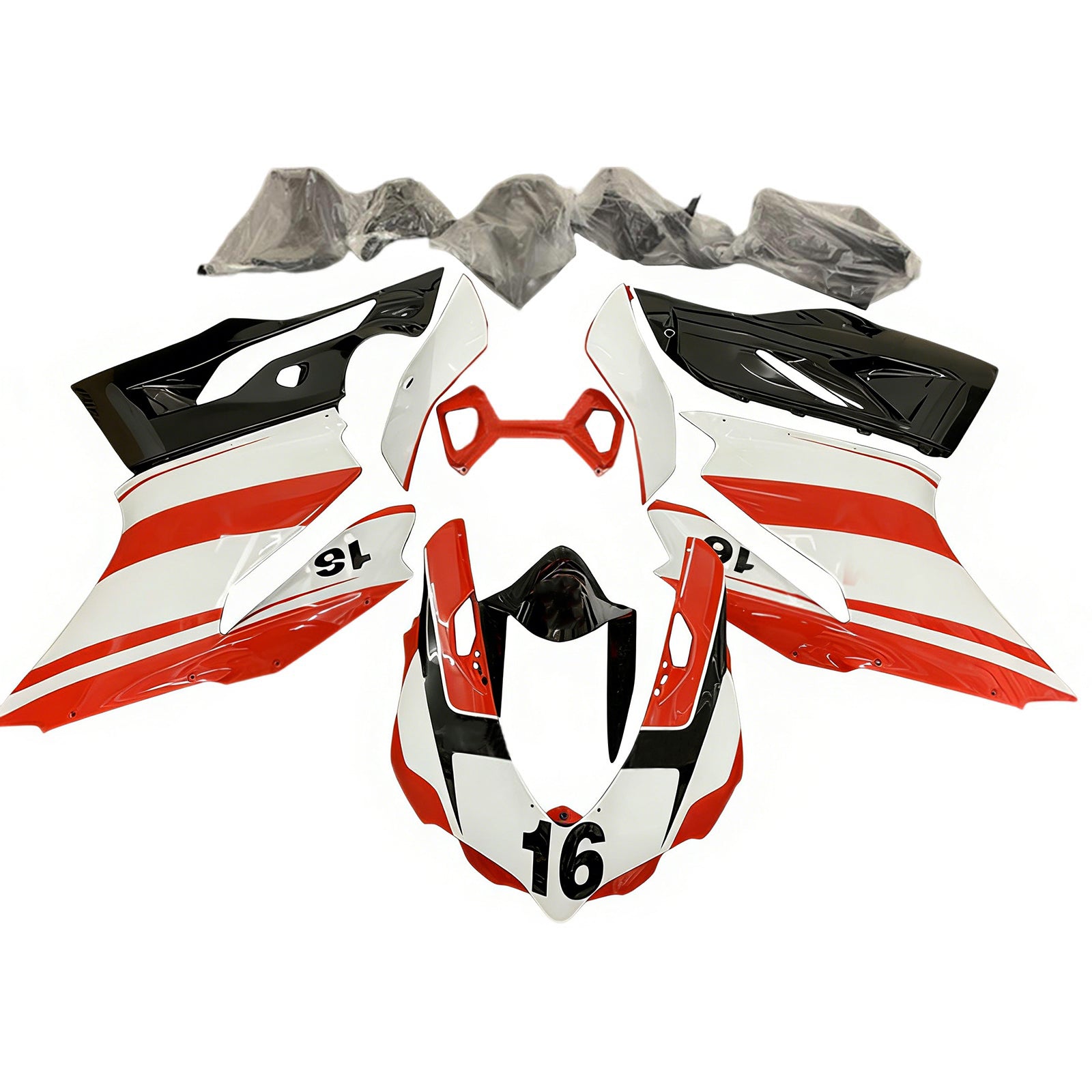 Amotopart 2012-2015 Ducati 1199 899 Red&White Style5 Fairing Kit