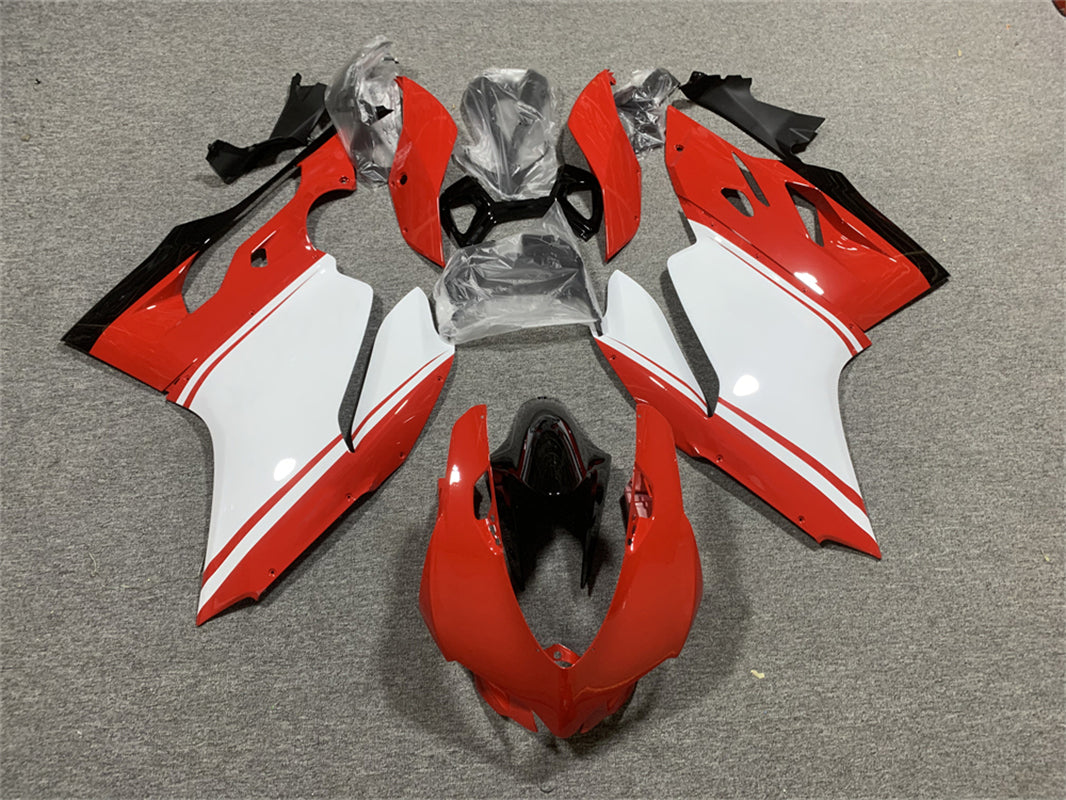 Amotopart Ducati 1199 899 2012-2015 Red&White Style3 Fairing Kit