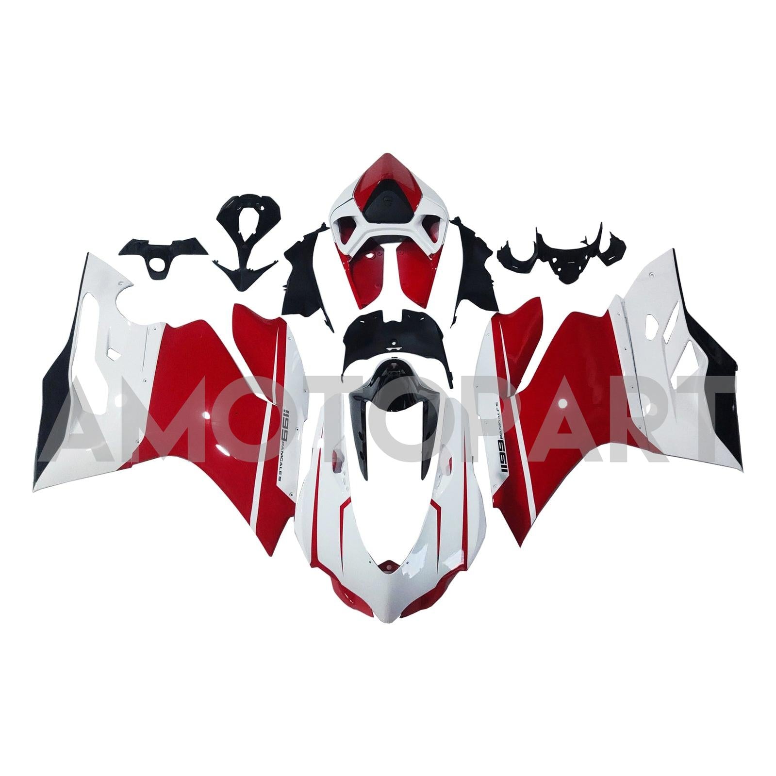 Amotopart Ducati 1199 899 2012-2015 Red&White Style2 Fairing Kit